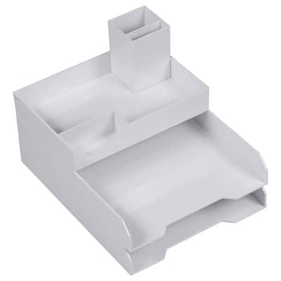 JAM Paper White Stackable Deluxe Desktop Organizer Set | Michaels