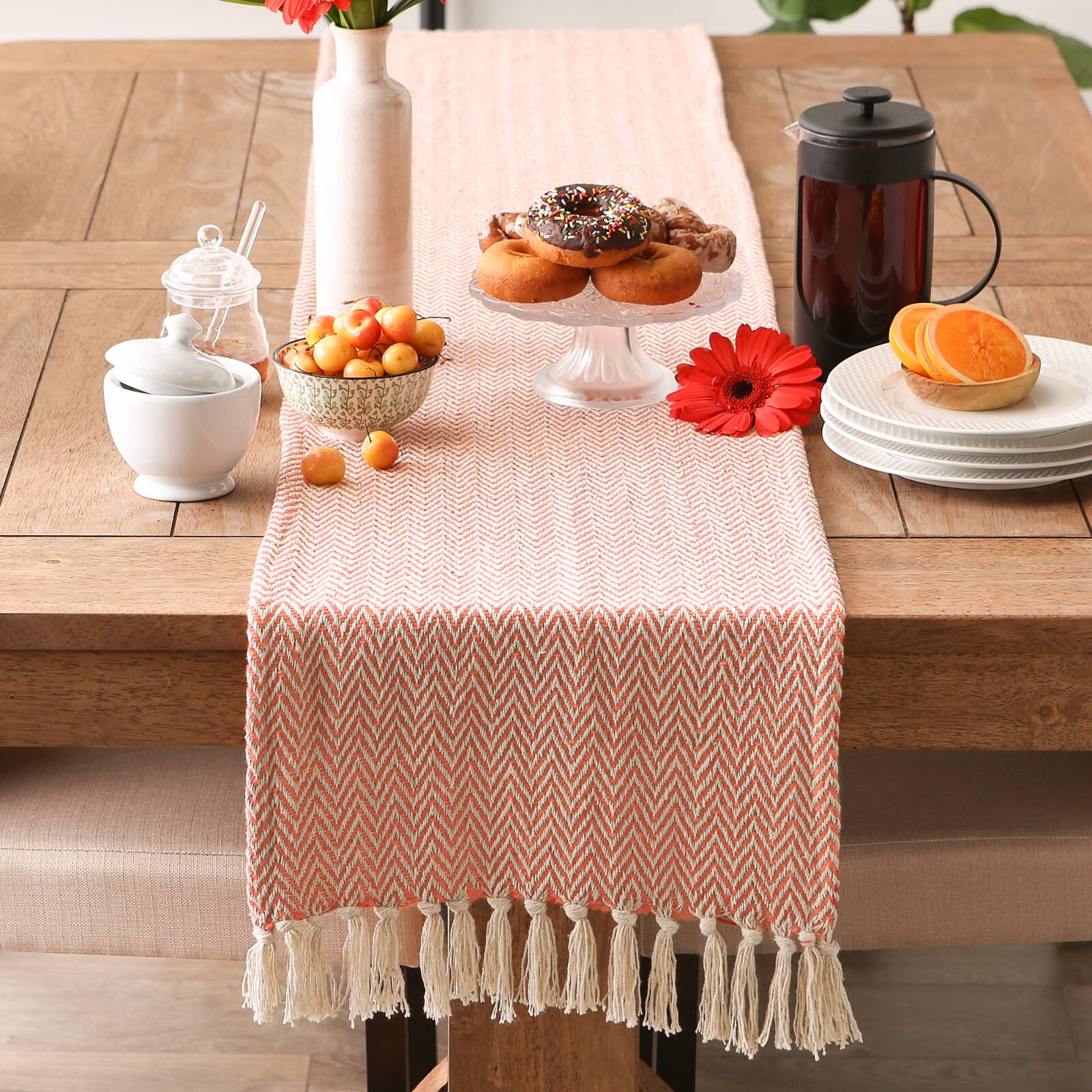 DII&#xAE; 72&#x22; Chevron Handloom Table Runner