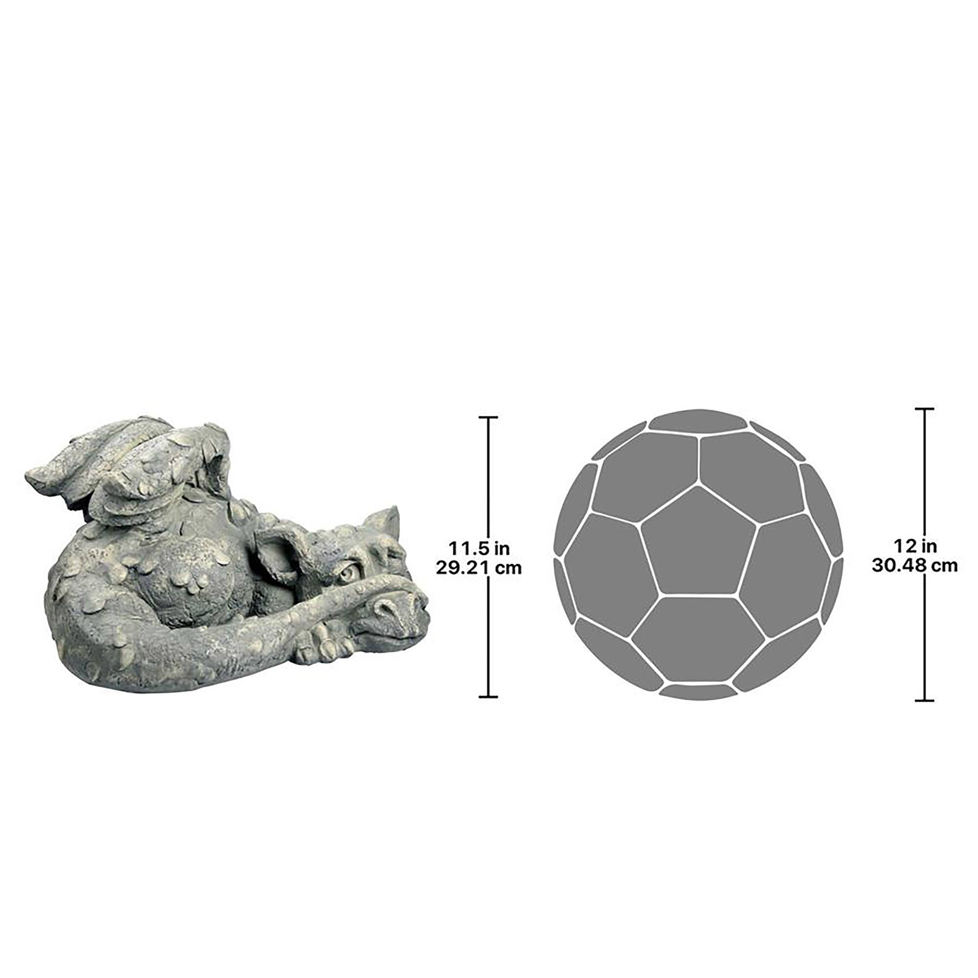 Design Toscano 20&#x22; Blushing Babel the Bashful Dragon Statue