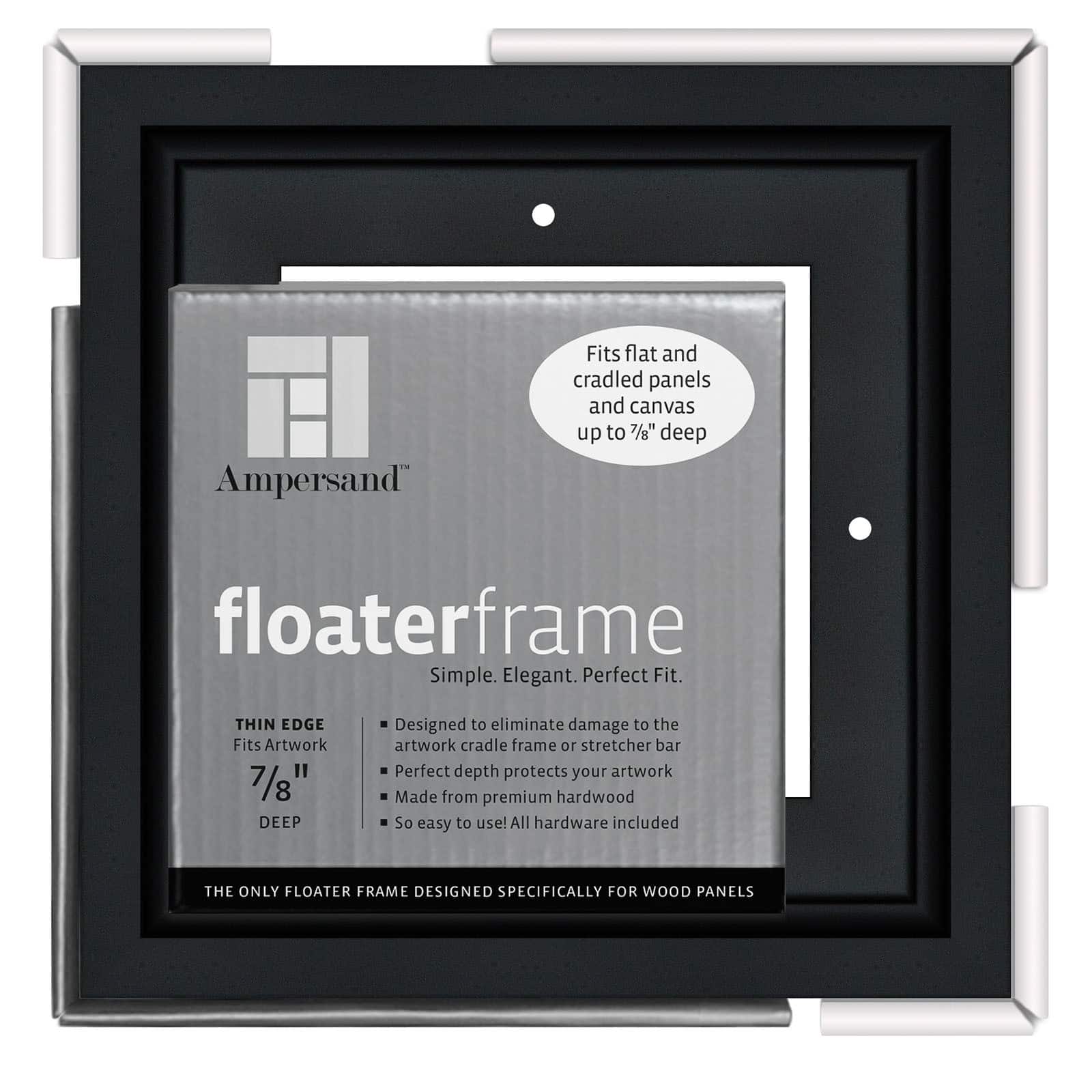 Ampersand Floater Frame Thin 16x20 1.5 Depth - Black