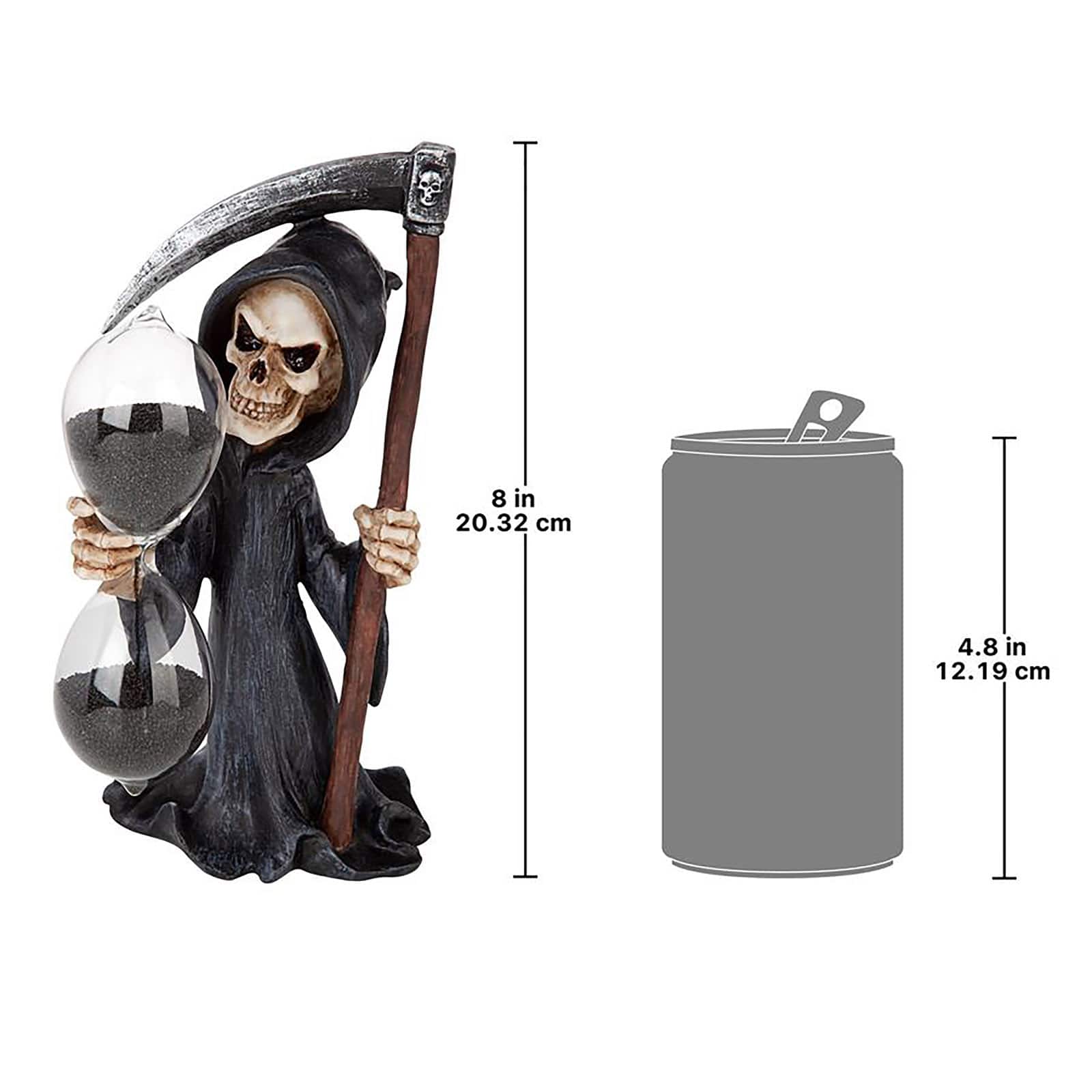 Design Toscano 8" Grim Reaper Time is Up Sand Timer Hourglass Statue