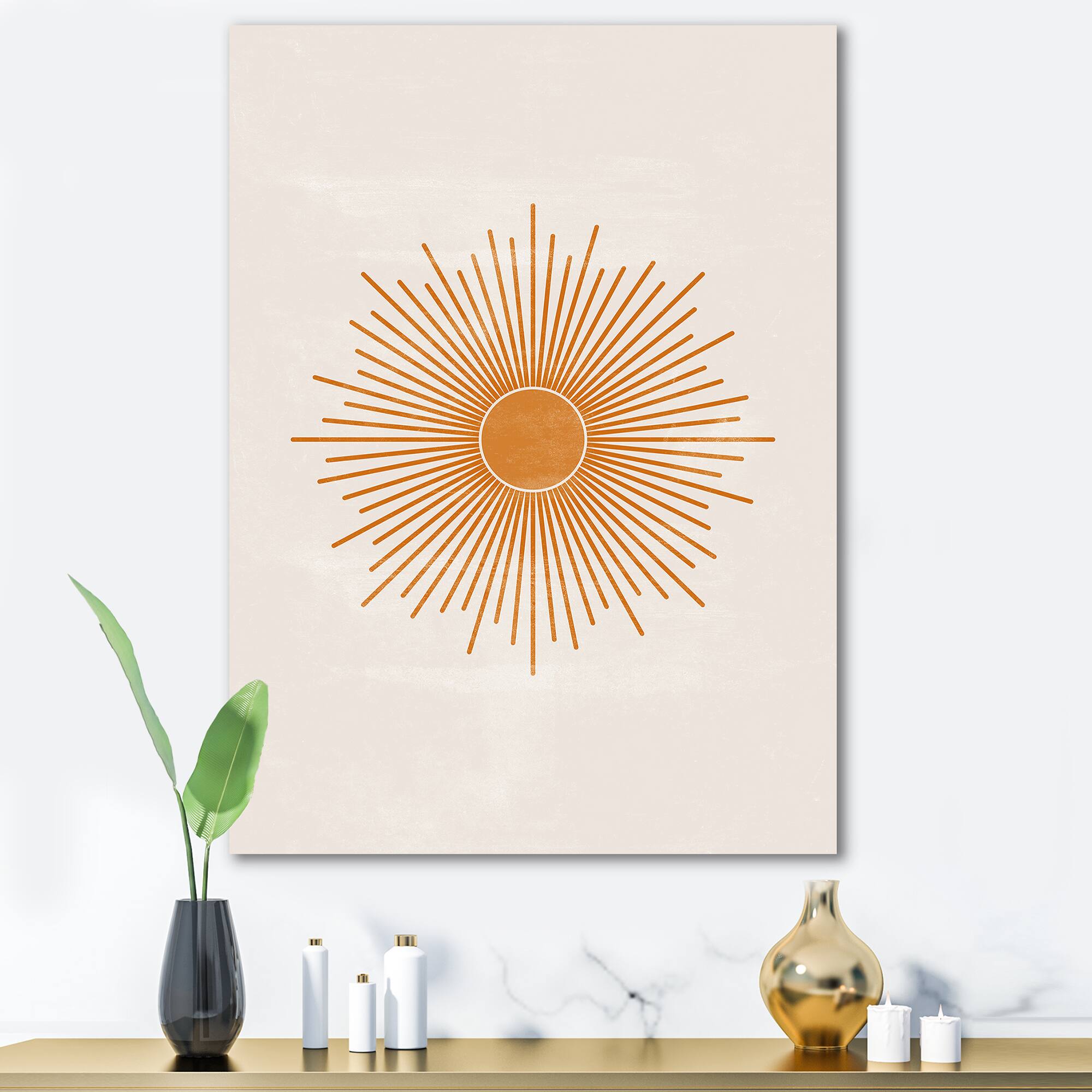 Designart - Orange Sun Print II