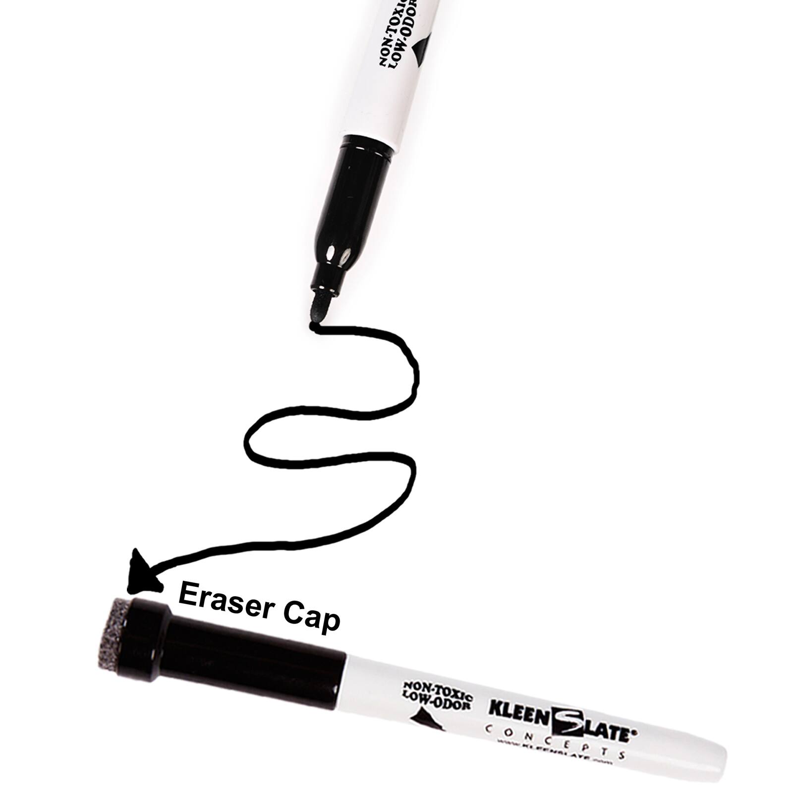 KleenSlate&#xAE; Small Black Dry Erase Markers with Eraser, 36ct.