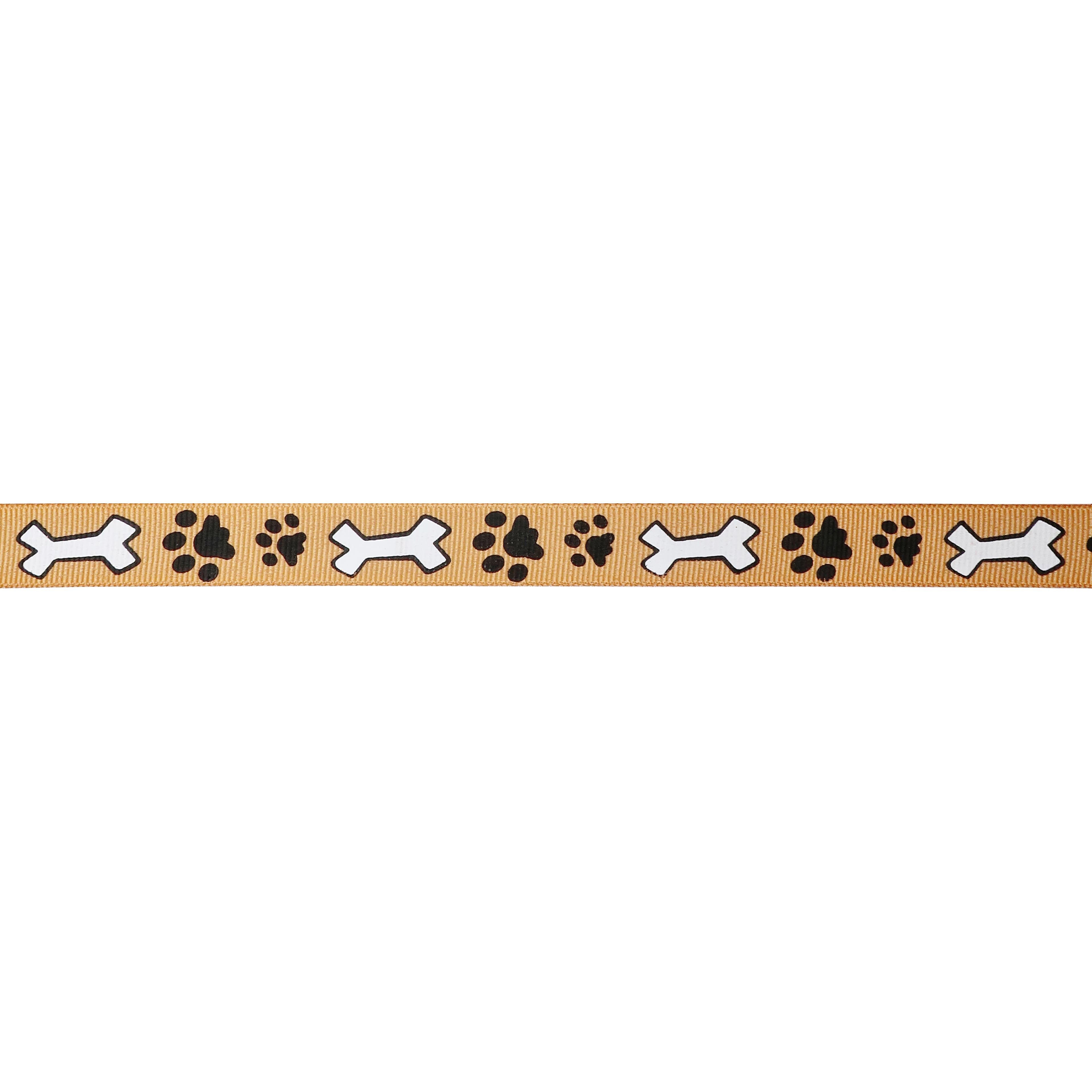 12 Pack: 5/8" x 7yd. Grosgrain Paw Print & Dog Bone Ribbon by Celebrate It™