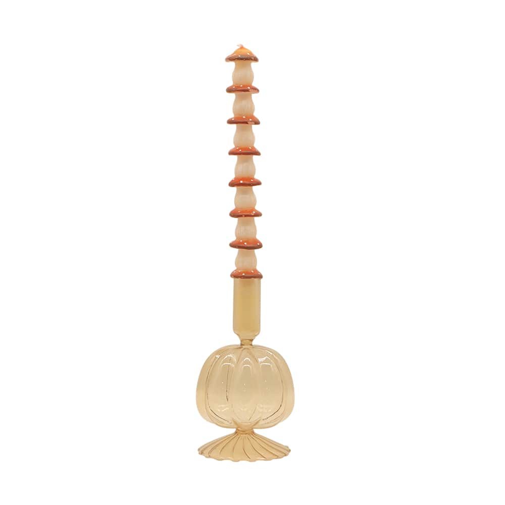 Glass Pumpkin Taper Candle Holder by Ashland&#xAE;