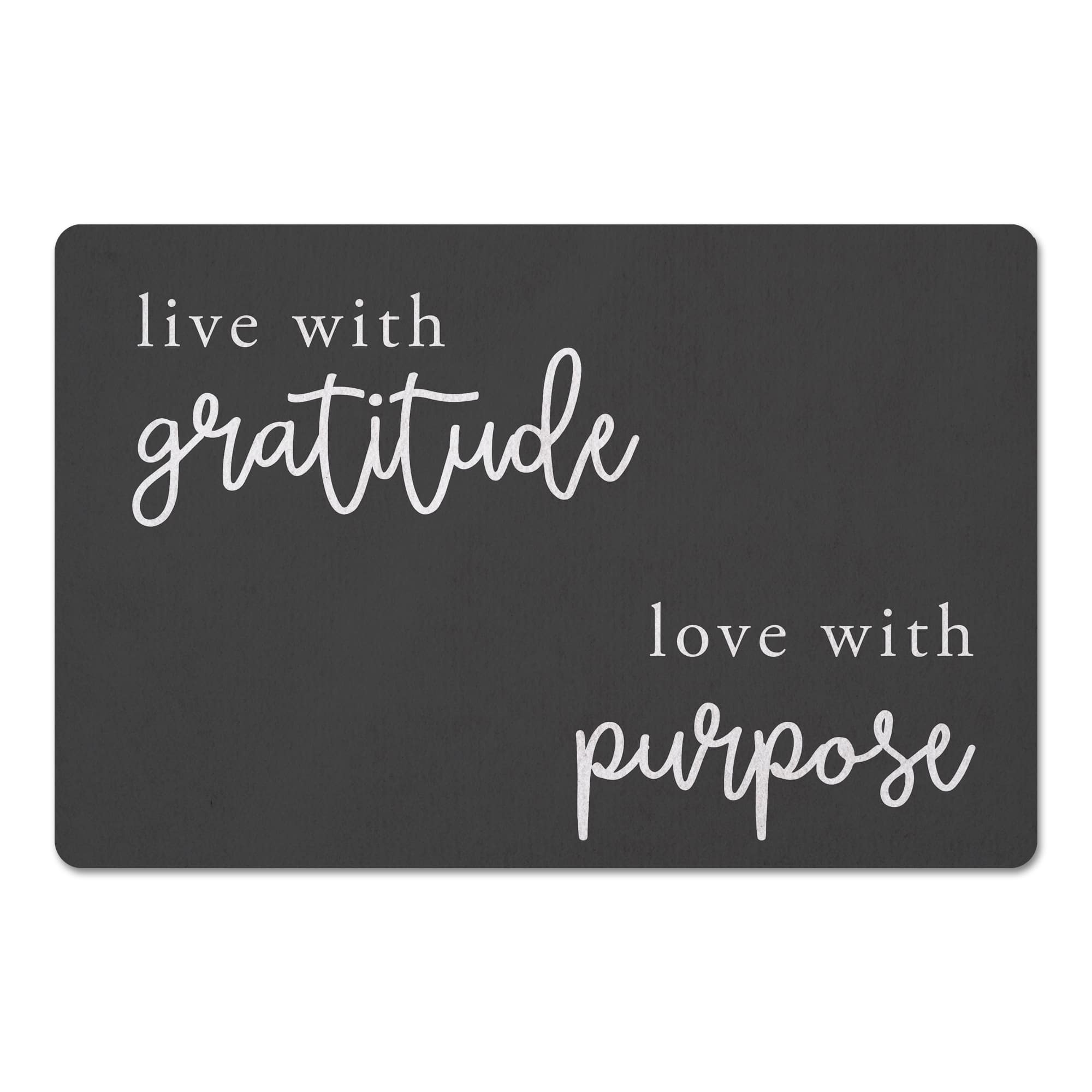 Live WIth Gratitude Love With Purpose 18" x 27" Floor Mat