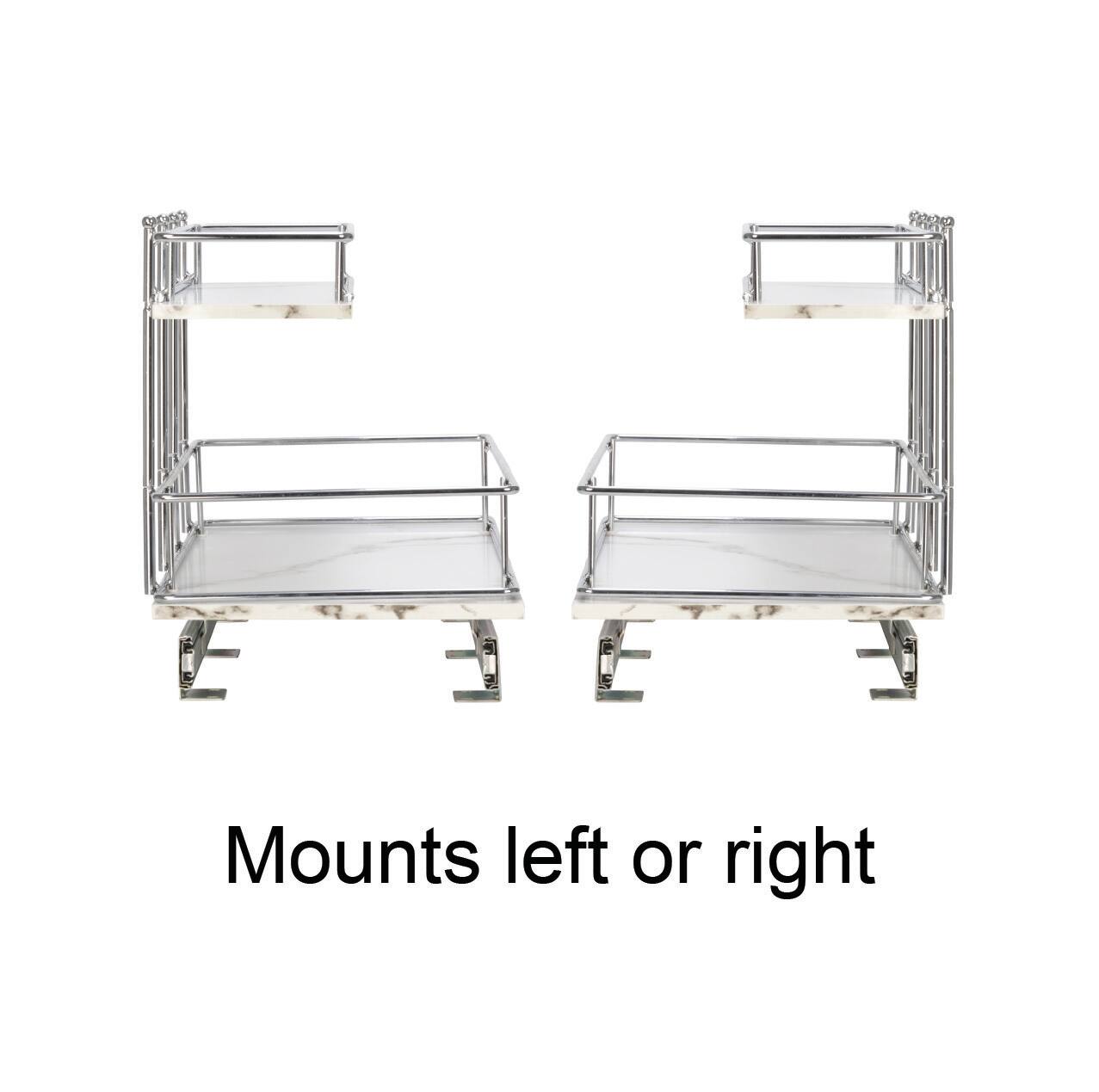 Household Essentials Glidez Marble 2-Tier Cabinet Organizer