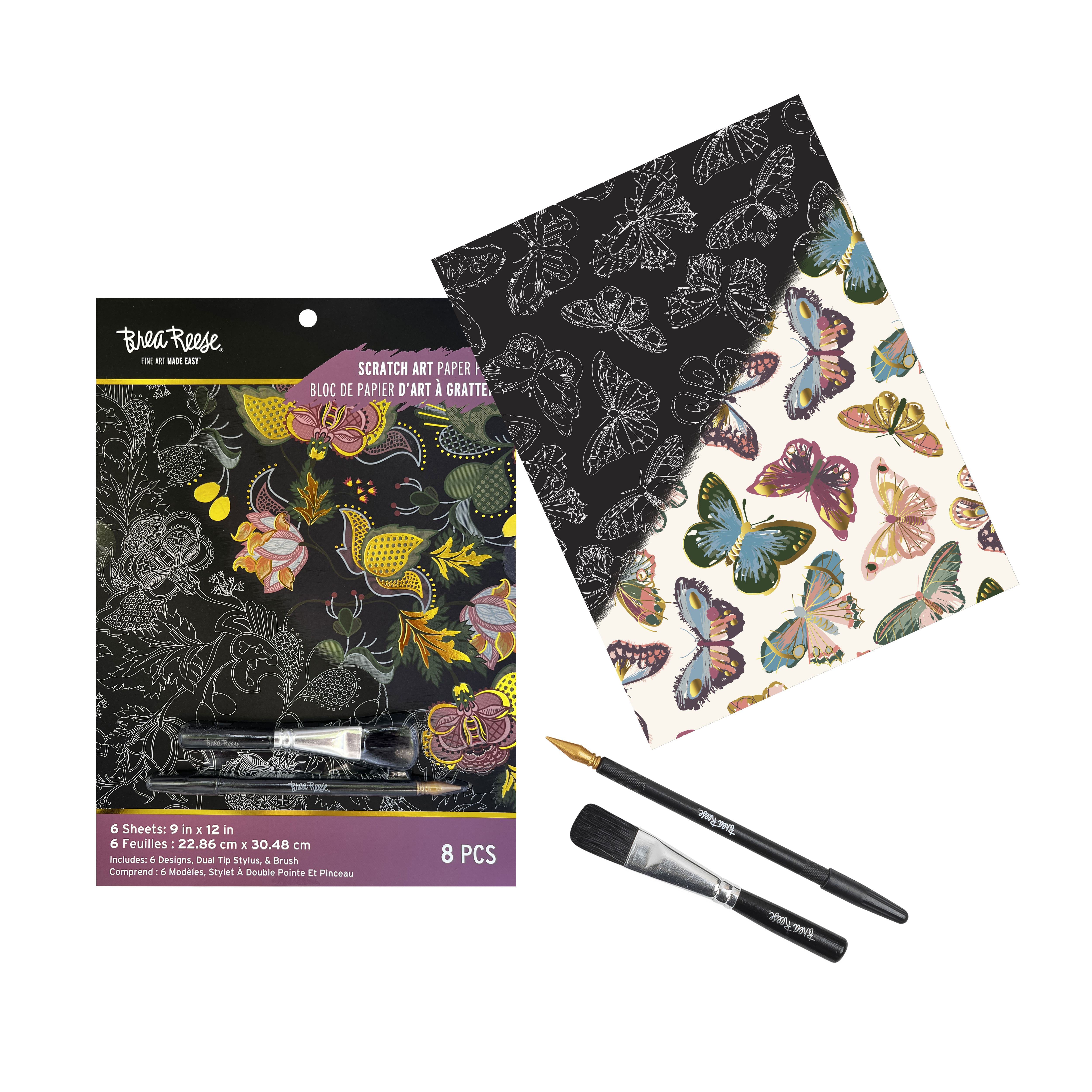 Brea Reese&#x2122; 9&#x22; x 12&#x22; Fall Icons Scratch Art Paper Pad