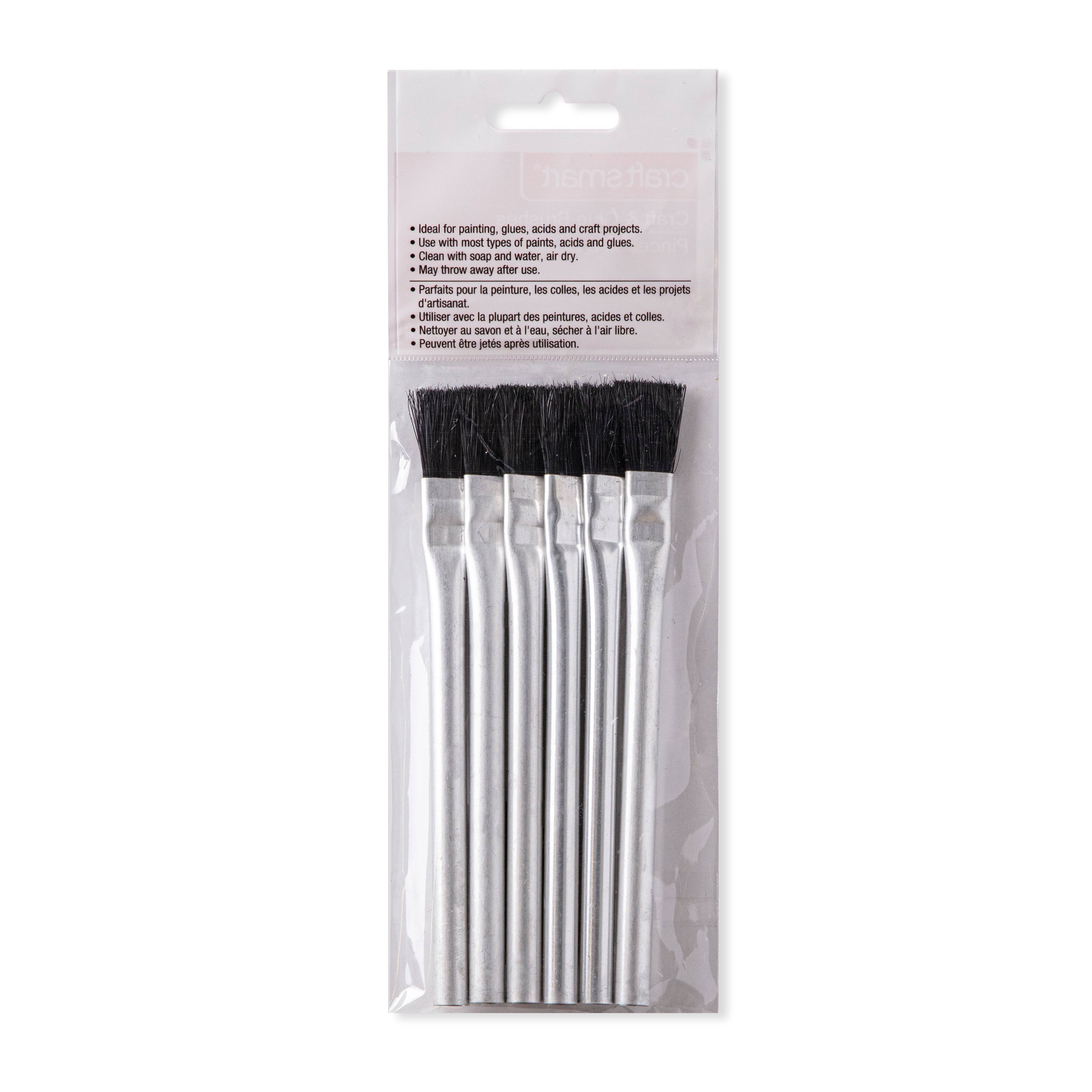 Craft Smart® Acid and Glue Brush Pack, 6 Pc