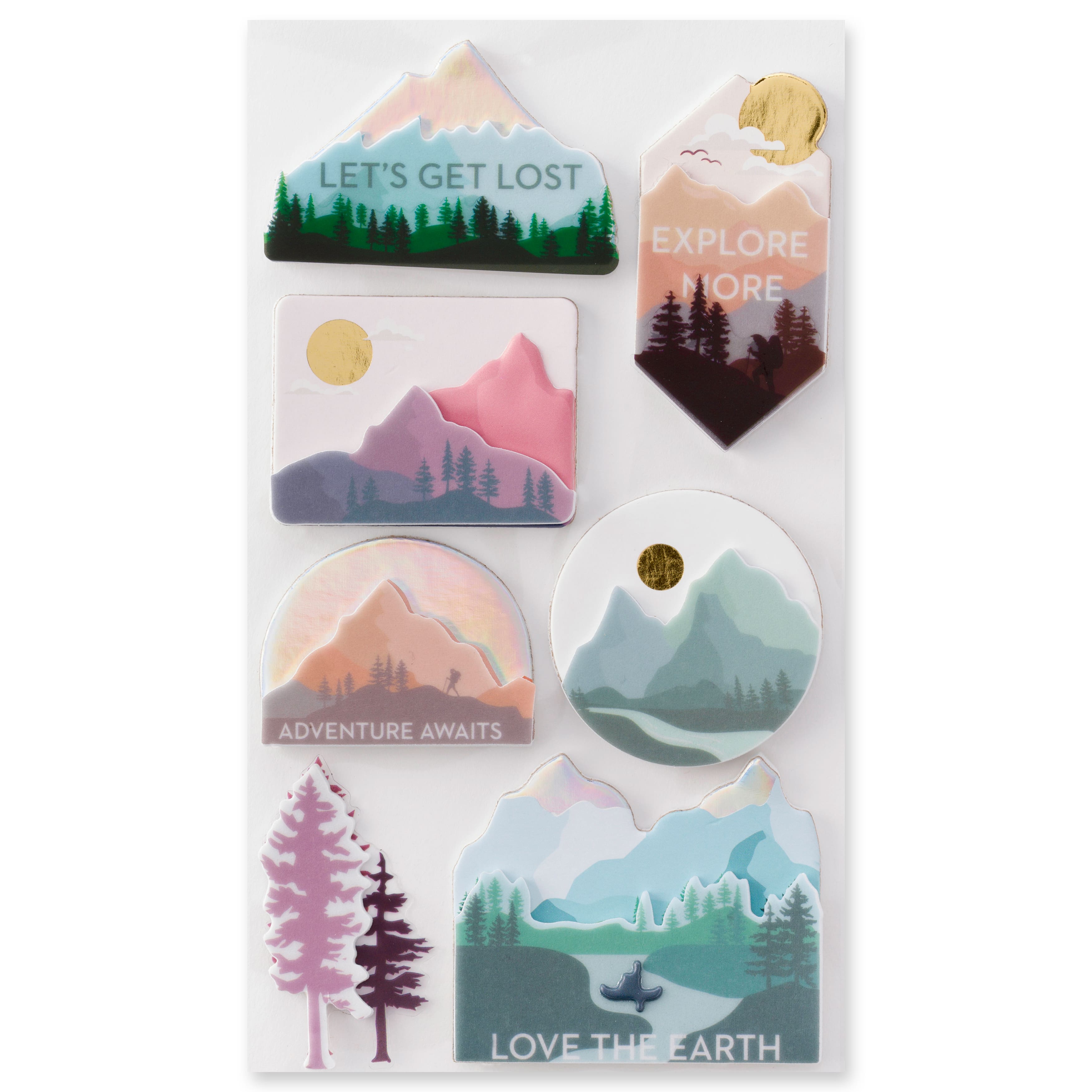 12 Pack: Scenic Mountain Stickers by Recollections&#x2122;