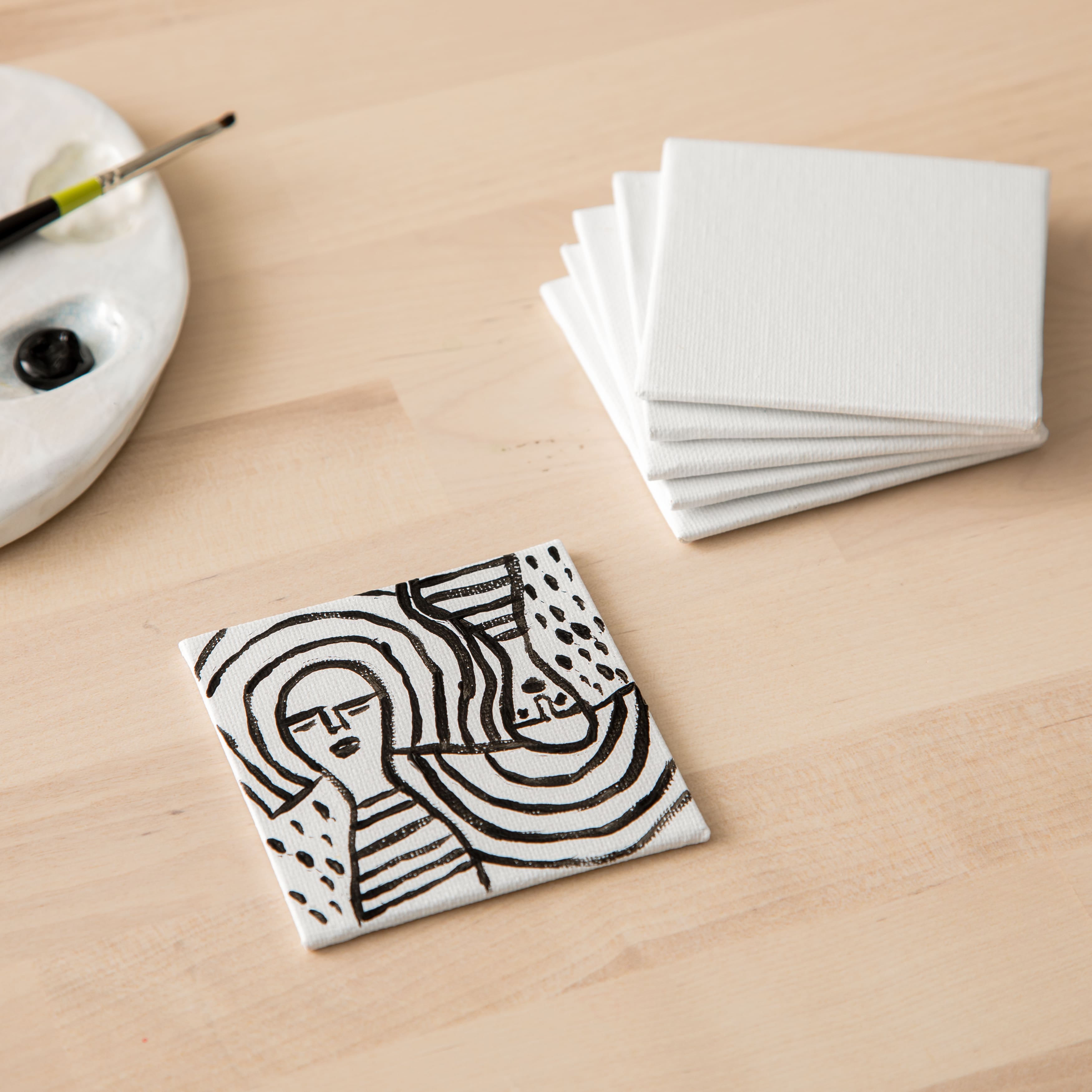 6 Pack 3" x 3" Mini Canvas Panels by Artist's Loft™ Necessities™