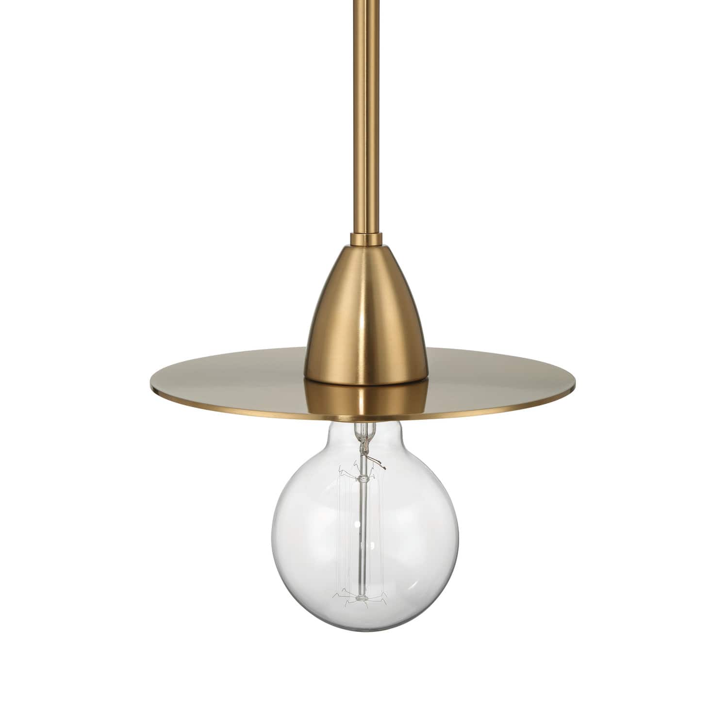 Hello Honey&#xAE; Daisy Brushed Gold Mini Modern Exposed Bulb Metal Ceiling Light