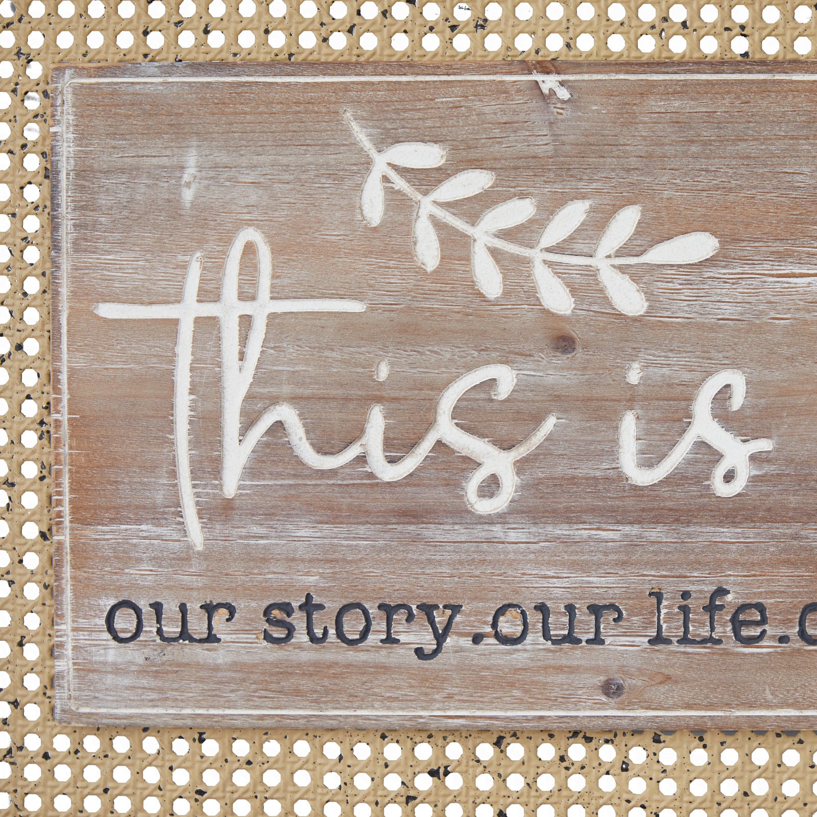 Set of 2 Brown Wood Farmhouse Wall Decor 24", 16"