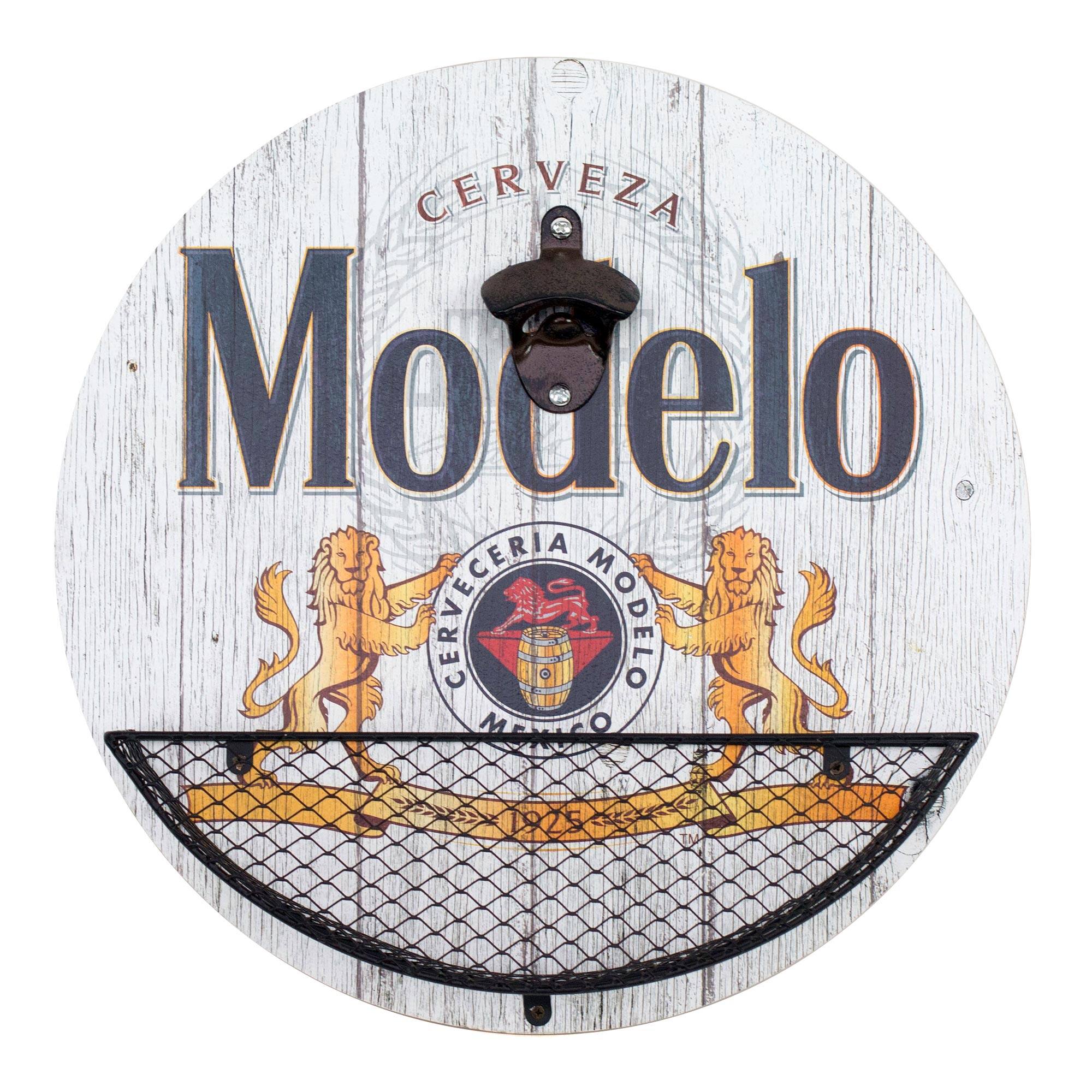 14&#x22; Modelo Beer Bottle Opener &#x26; Cap Catcher Wall D&#xE9;cor
