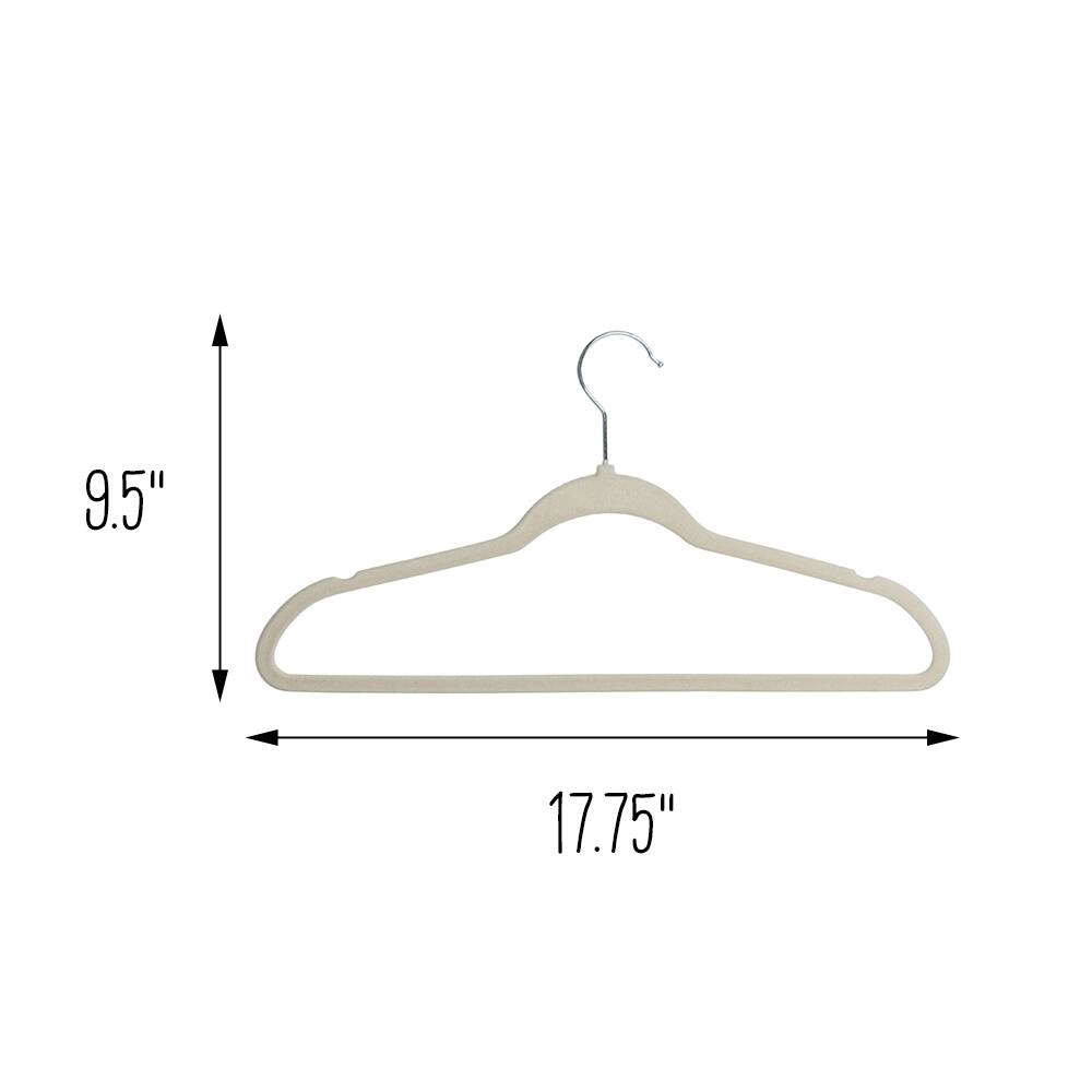 Honey Can Do Gray Slim-Profile Non-Slip Velvet Hangers, 35ct.