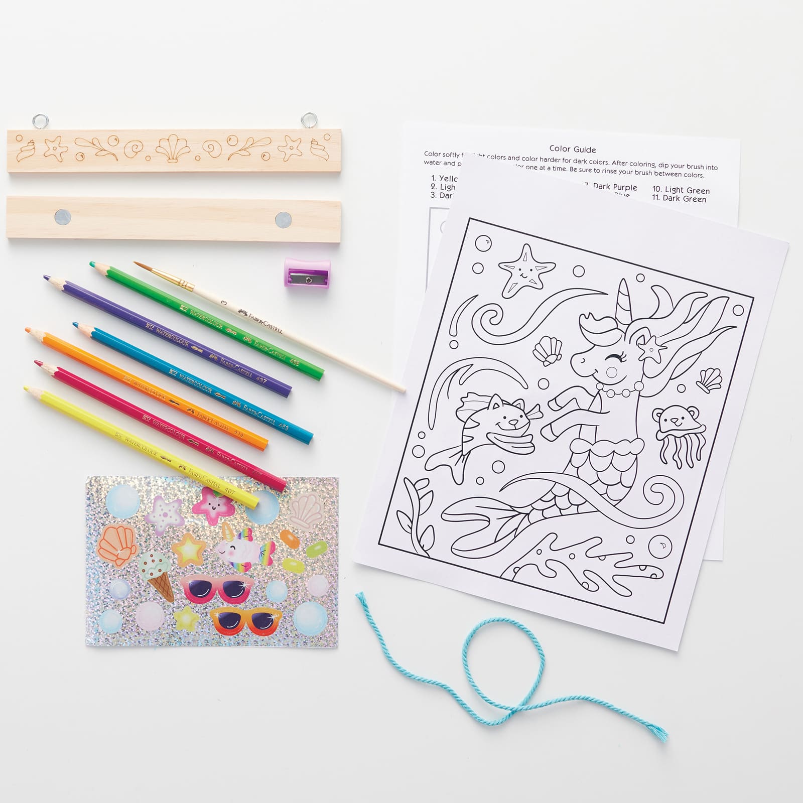 Faber-Castell&#xAE; Mermaid Pets Paint by Number Wall Art Kit