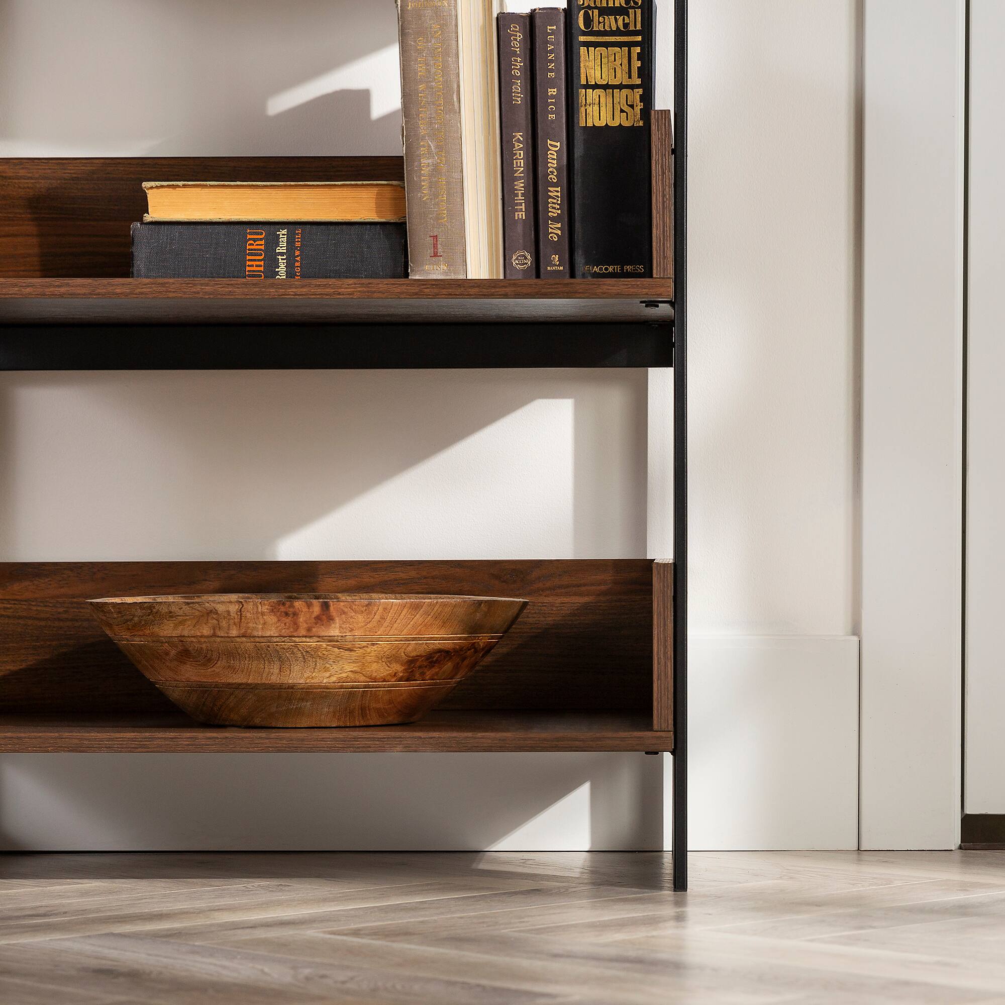 Walker Edison 64" Dark Walnut 5-Shelf Bookshelf