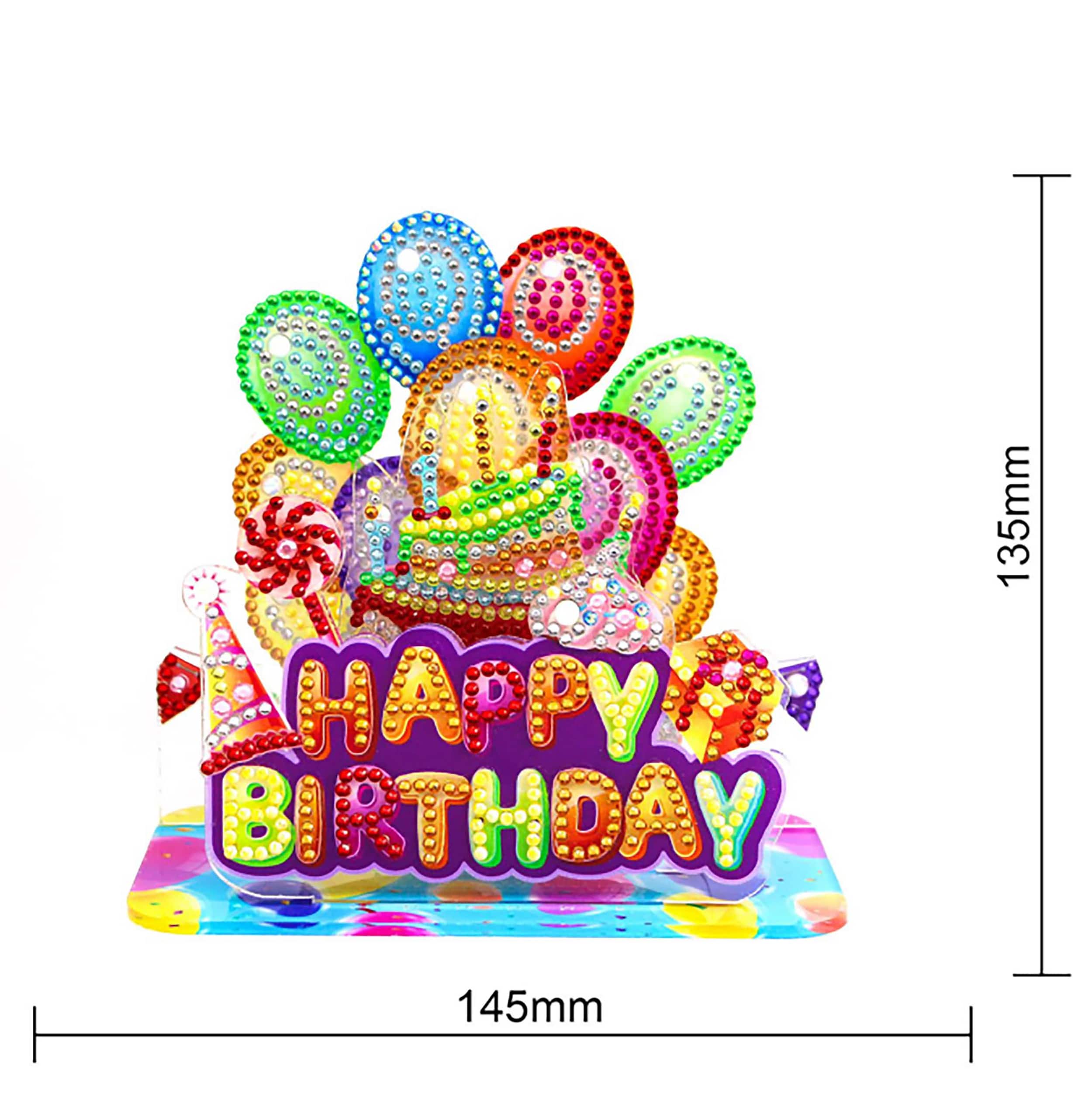 Sparkly Selections Happy Birthday 3D Decoration Diamond Painting