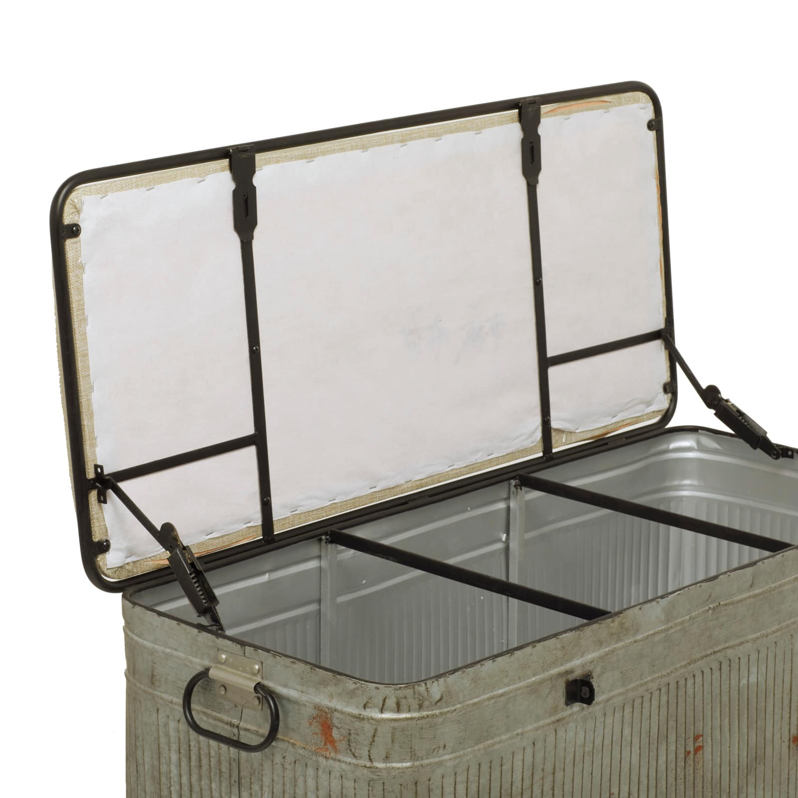 Gray Iron Farmhouse Bench, 19" x 37" x 17"