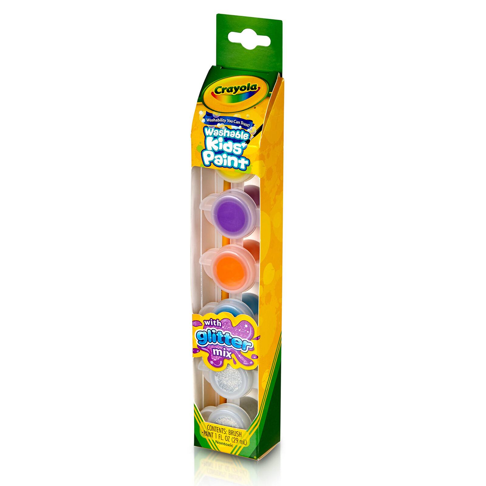 Crayola&#xAE; Glitter Effects Washable Kids&#x27; Paint Pots, 12 Packs of 6