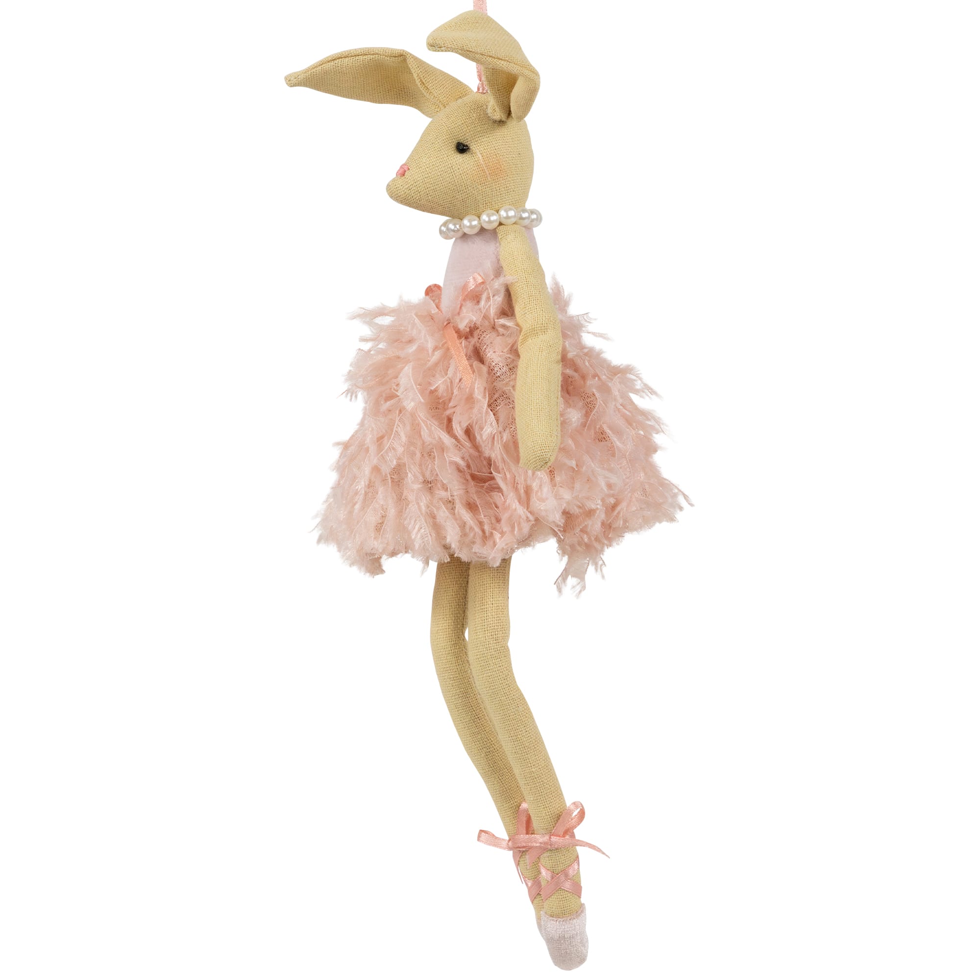 13&#x22; Plush Ballerina Bunny Easter Wall Decoration