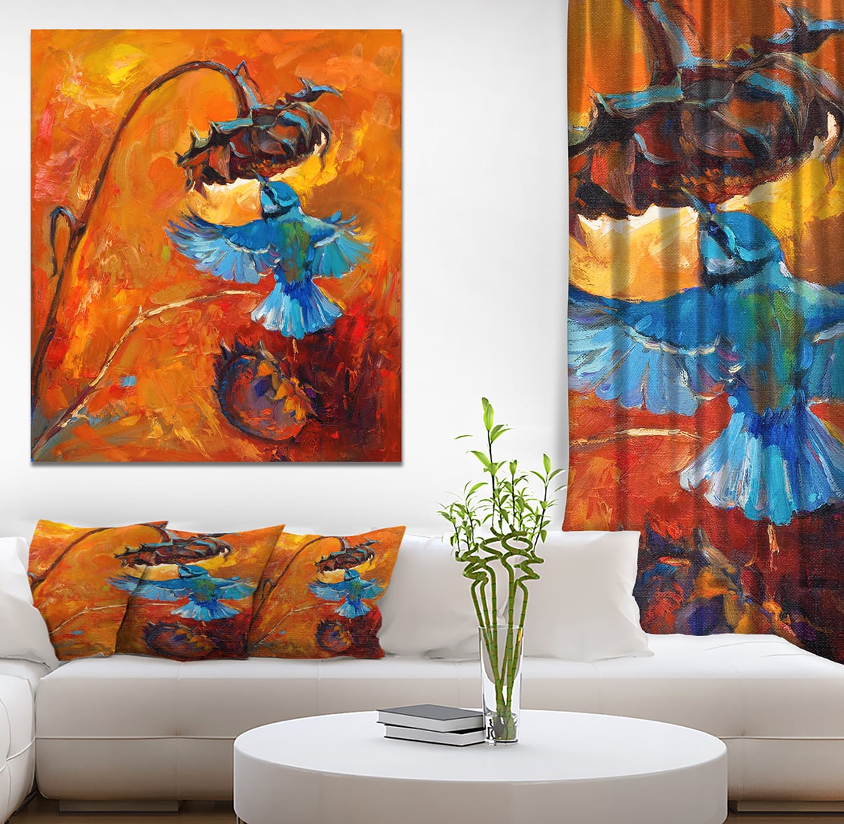 Designart - Hummingbird - Animals Painting Print on Wrapped Canvas
