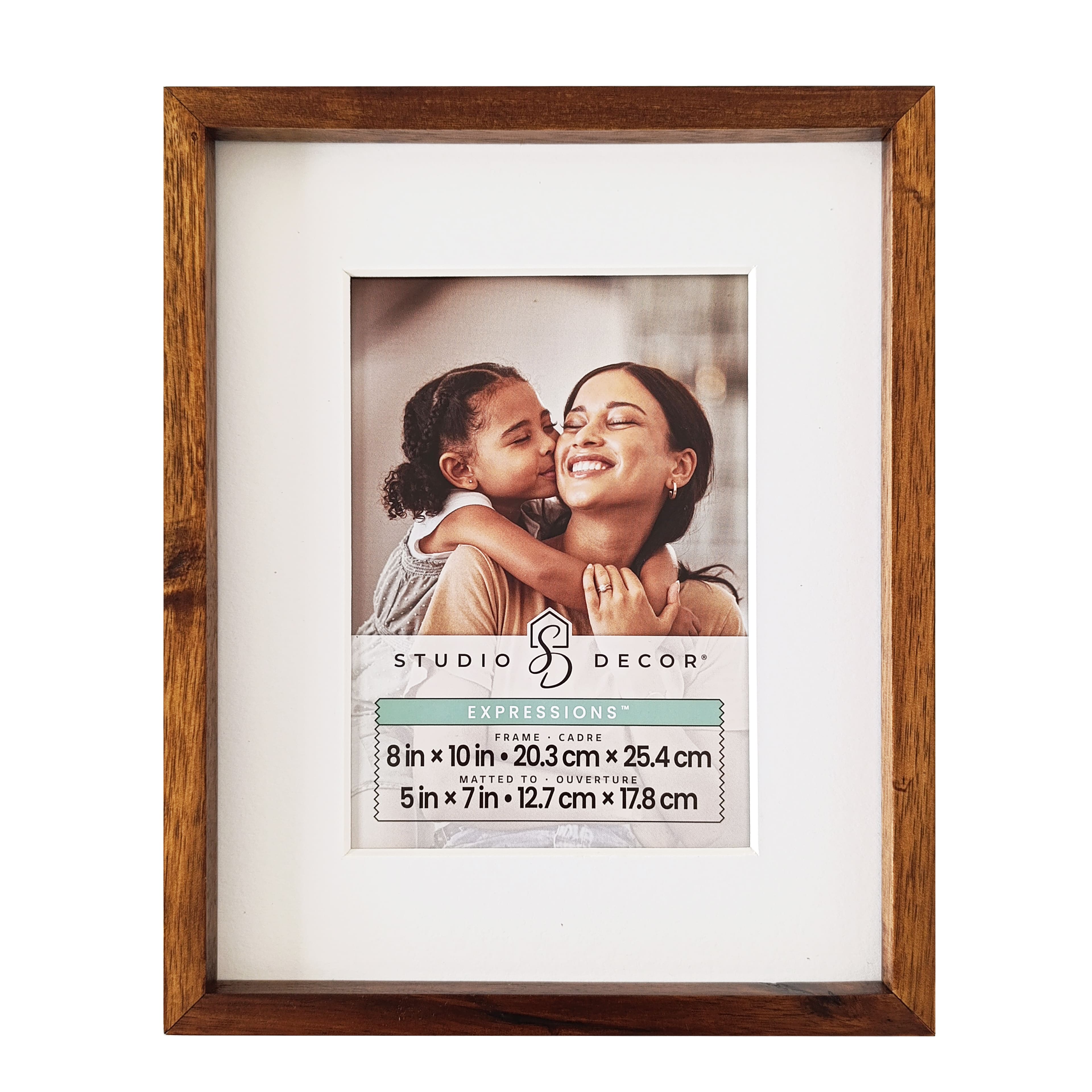 6 Pack: Expressions™ 5" x 7" Walnut Thin Frame with Mat by Studio Décor®