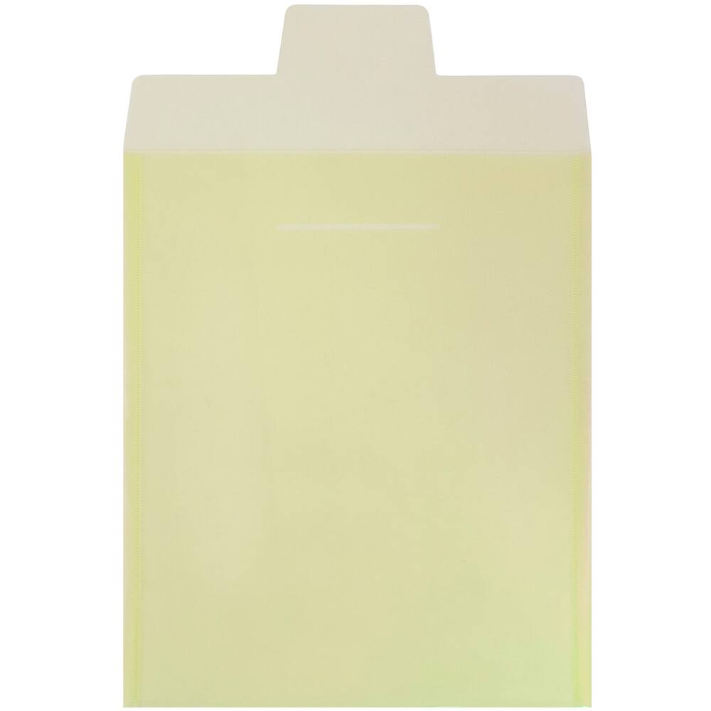 JAM PAPER Plastic Tuck Flap Letter Open End Envelopes, 12ct.