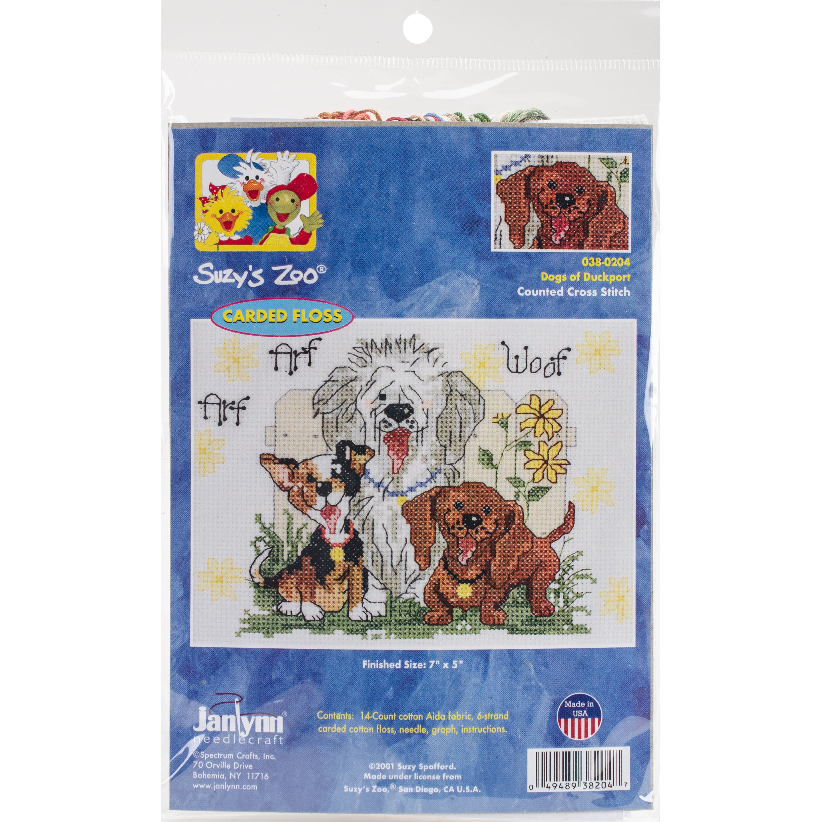 Janlynn® Suzy's Zoo® Dogs of Duckport Mini Counted Cross Stitch Kit