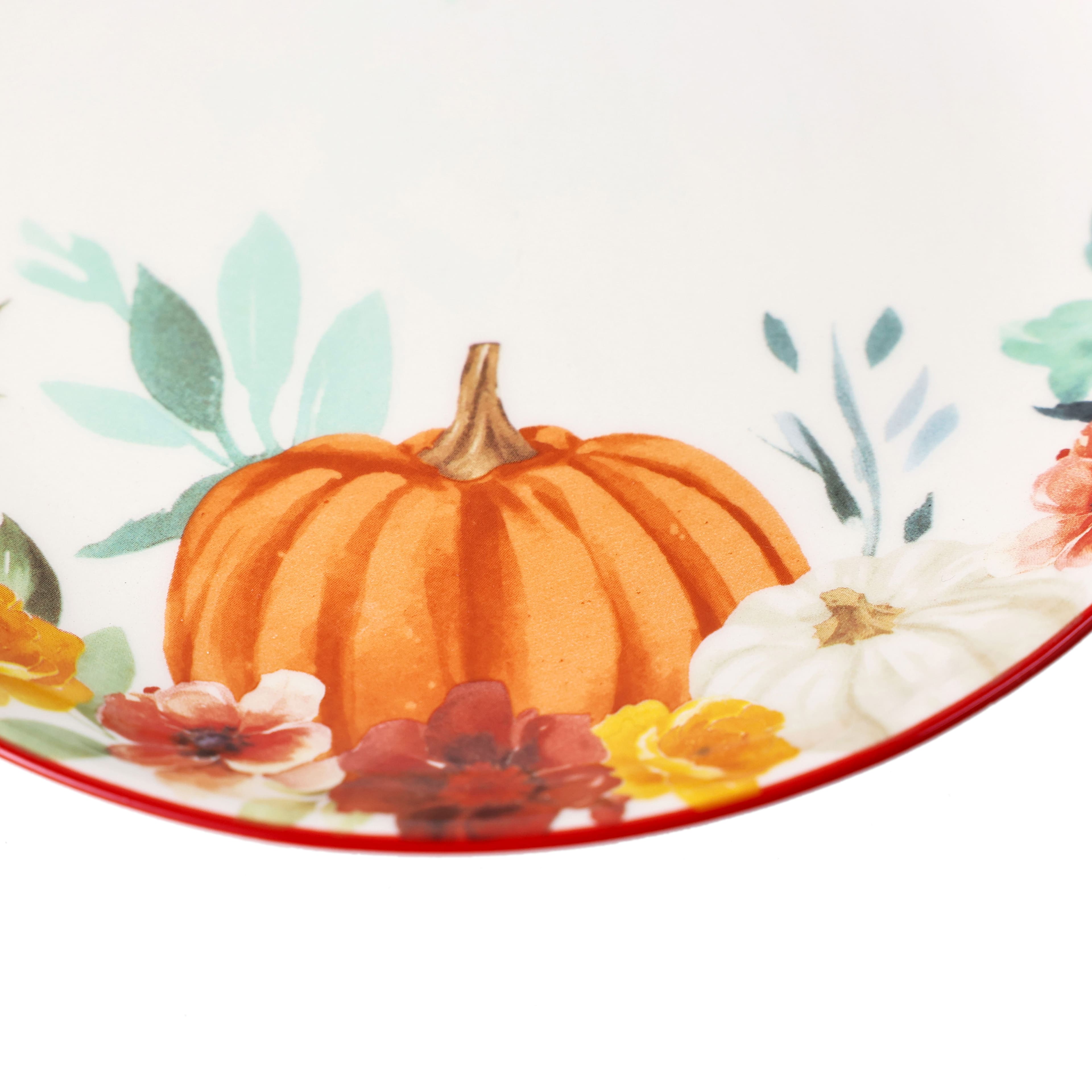 8.5&#x22; Pumpkin &#x26; Fall Florals Salad Plate by Ashland&#xAE;