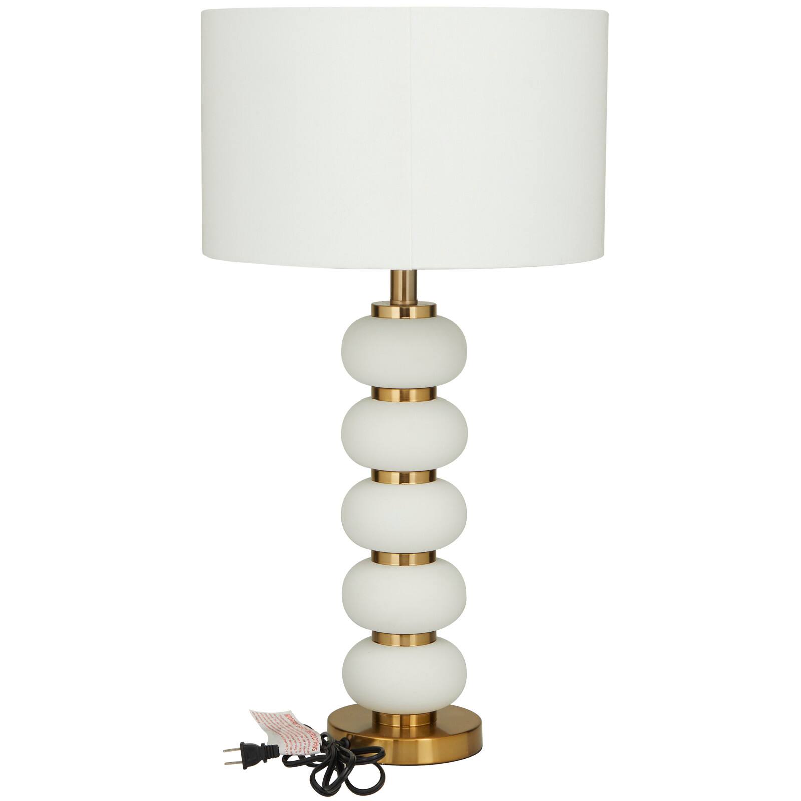CosmoLiving by Cosmopolitan 28&#x22; Metal Orbs Style Base with Drum Shade Table Lamp