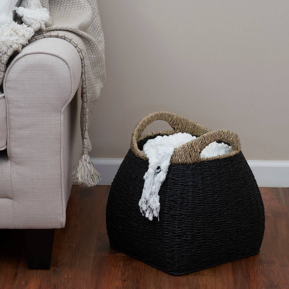 Household Essentials Black Basket with Handles