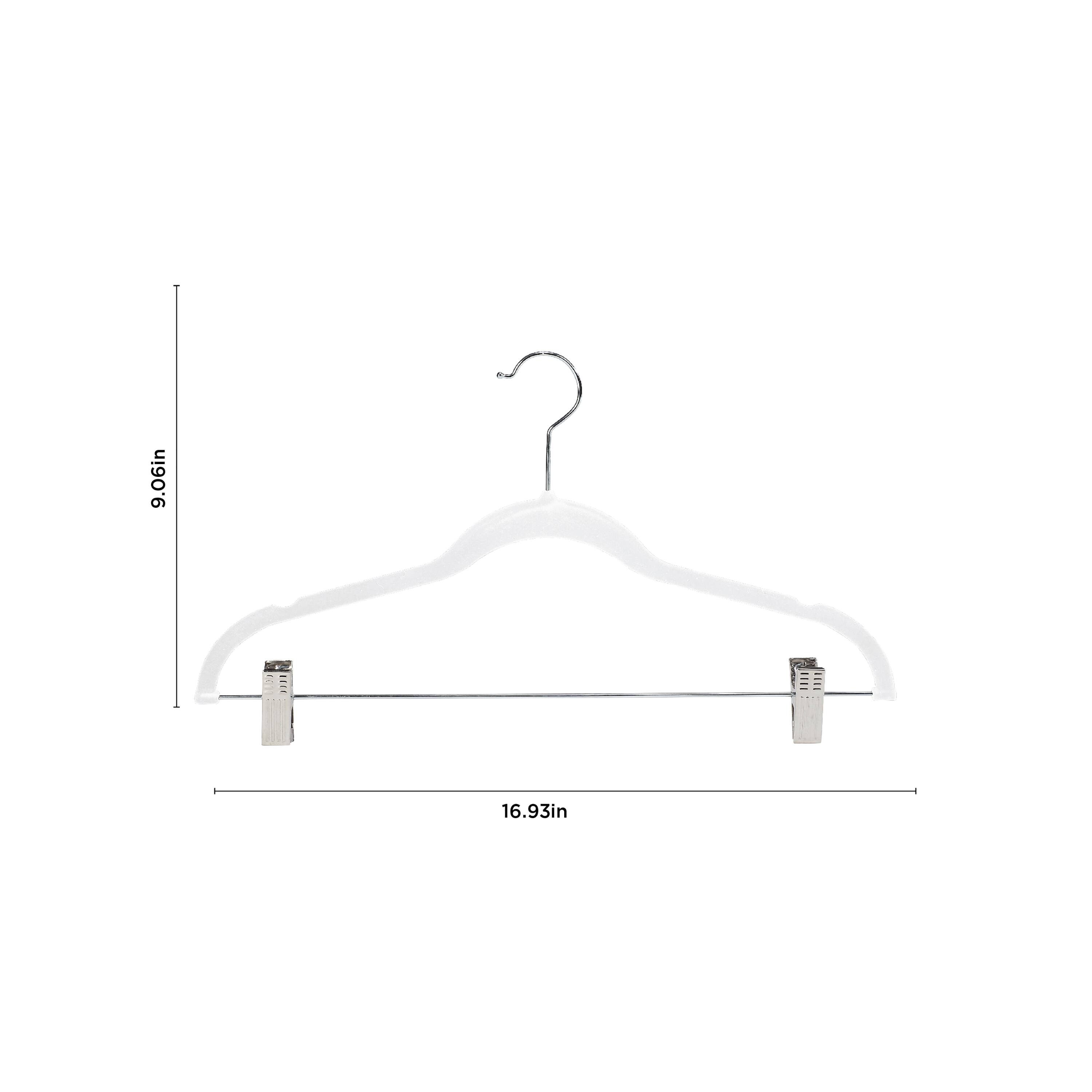 Simplify Slim Velvet Hangers with Clips, 6ct.