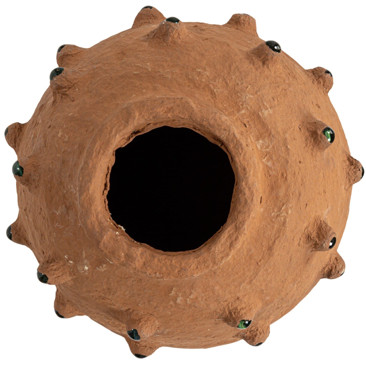 Hello Honey® Decorative Paper Mâché Canister with Glass Marble Accent