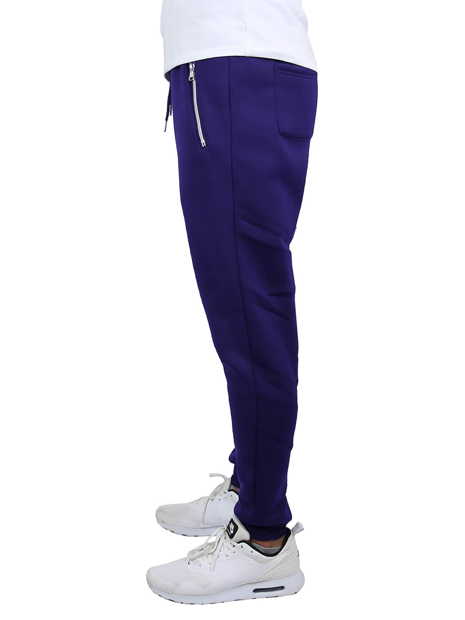 Galaxy by Harvic Men's Fleece-Lined Jogger Sweatpants With Zipper Pockets