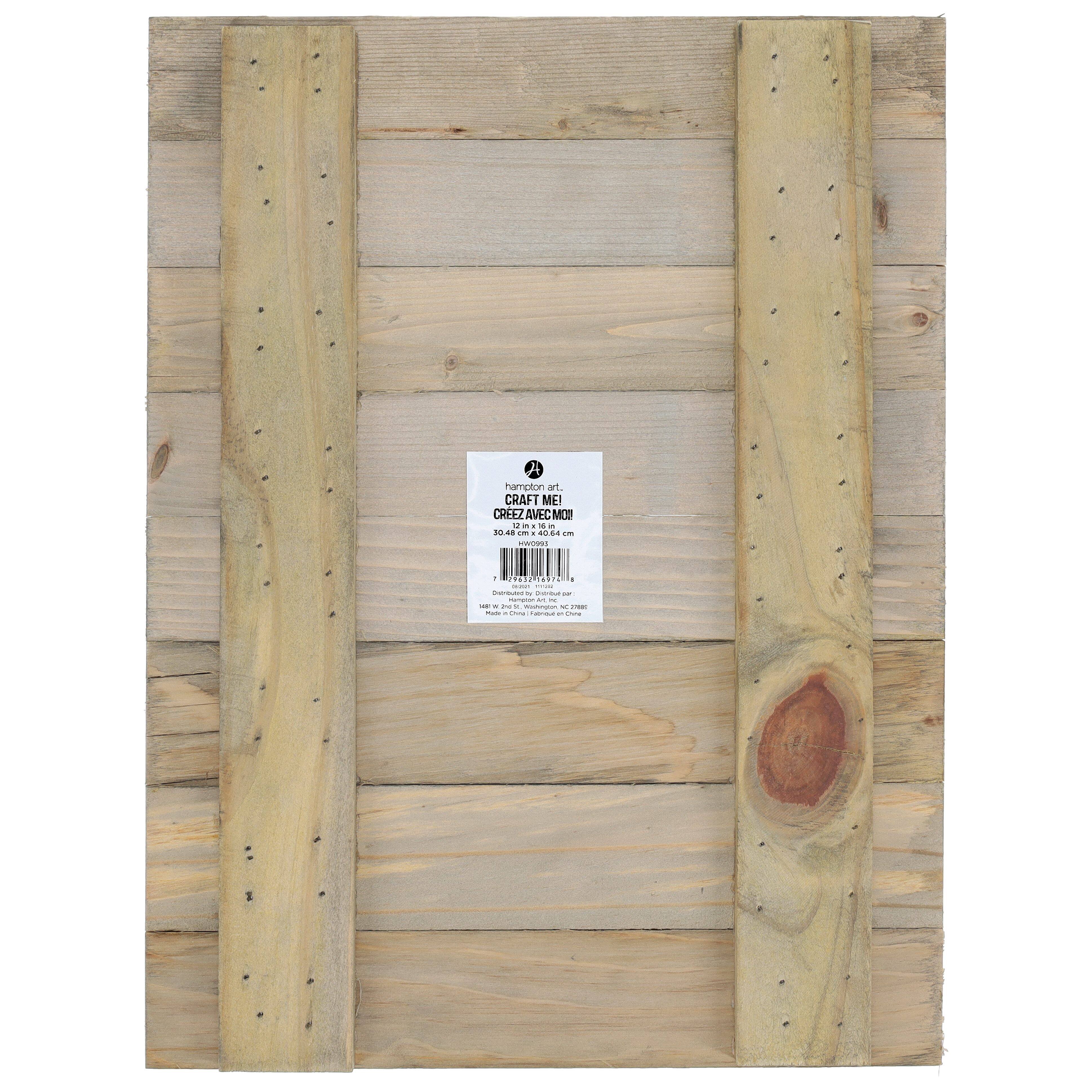 Hampton Art&#x2122; 12&#x22; x 16&#x22; Rustic Wood Panel