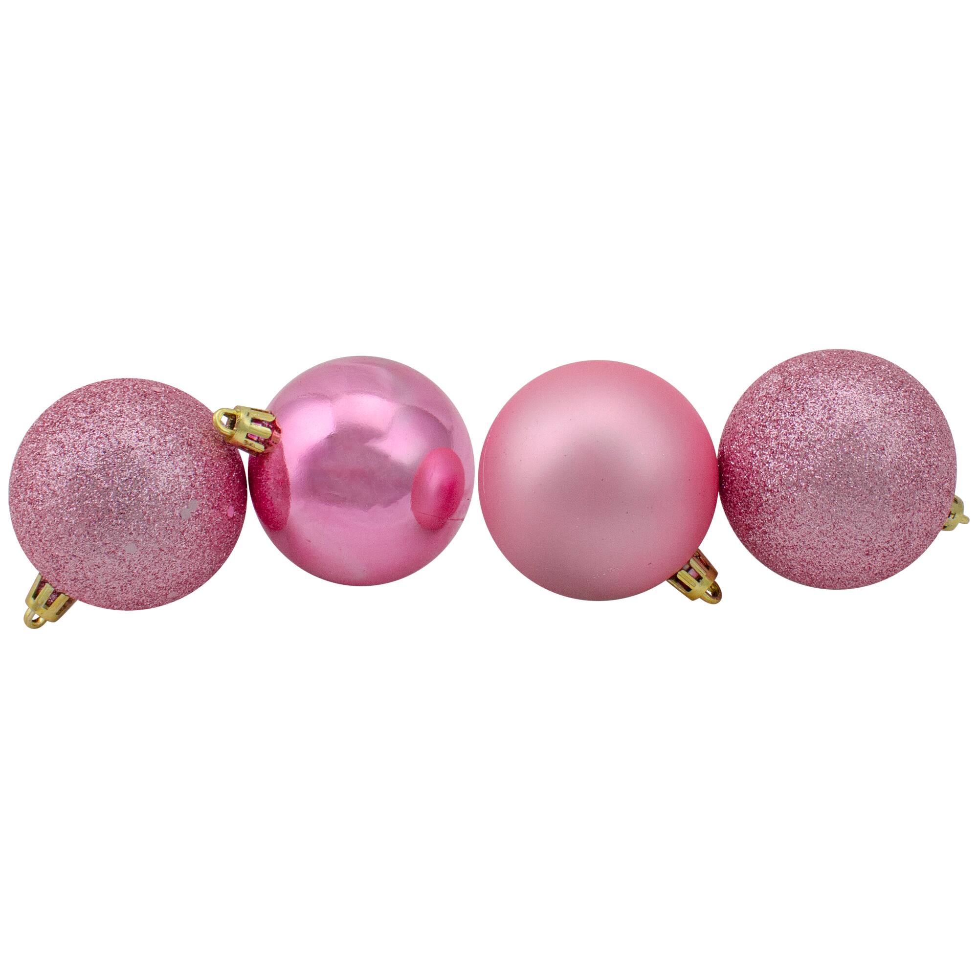 60ct. 2.5" Bubblegum Pink Shatterproof Plastic Ball Ornaments