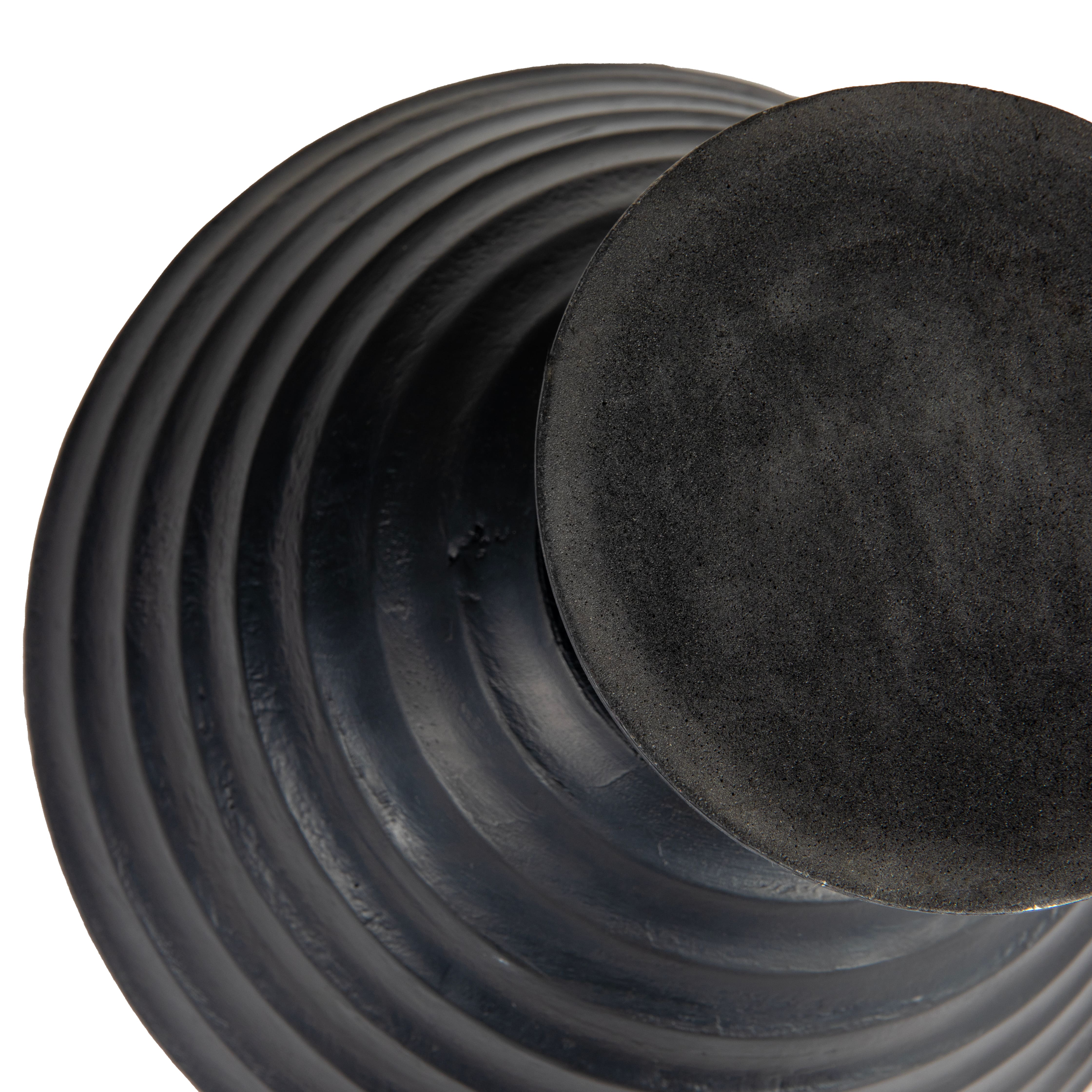 Hello Honey® 9.75" Ridged Mango Wood Footed Bowl