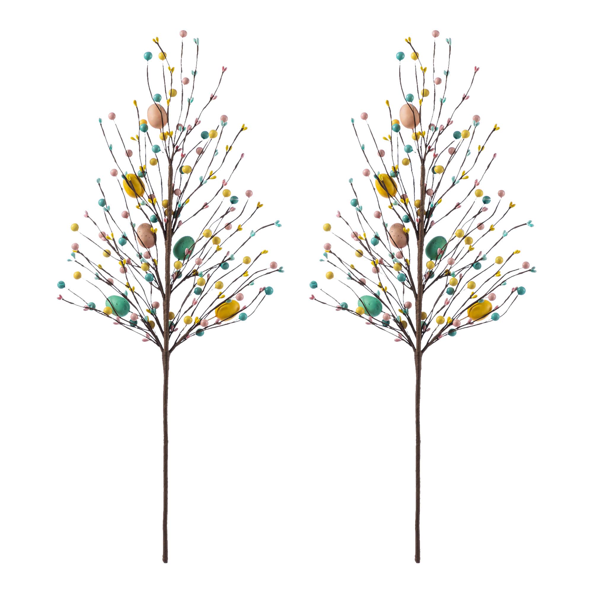 Glitzhome® 28" Easter Berries & Eggs Picks Set