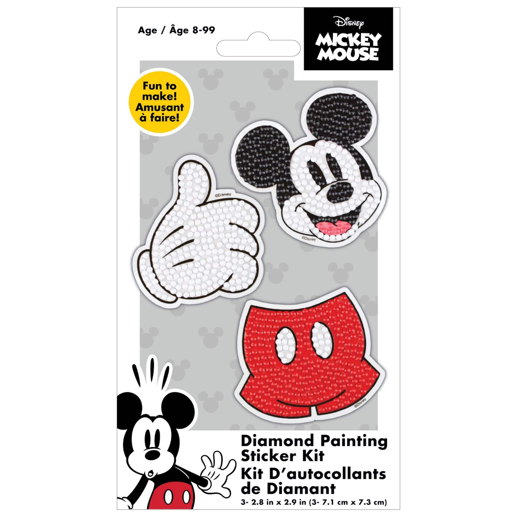 Camelot® Dots DOTZIES® Disney Mickey Icons Diamond Painting Sticker Kit,  Round Diamonds