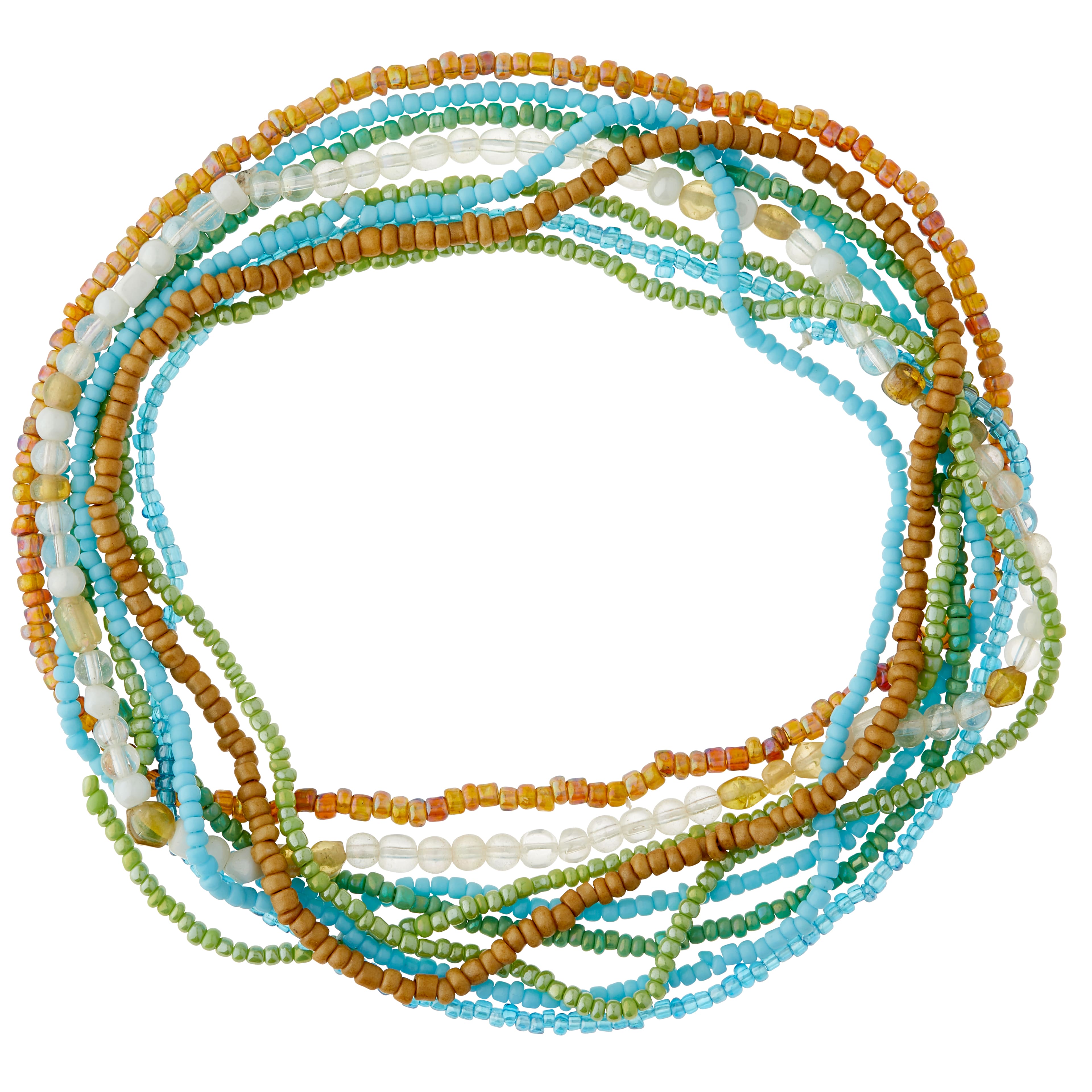 12 Pack: Multicolor Glass Mix Beads by Bead Landing™