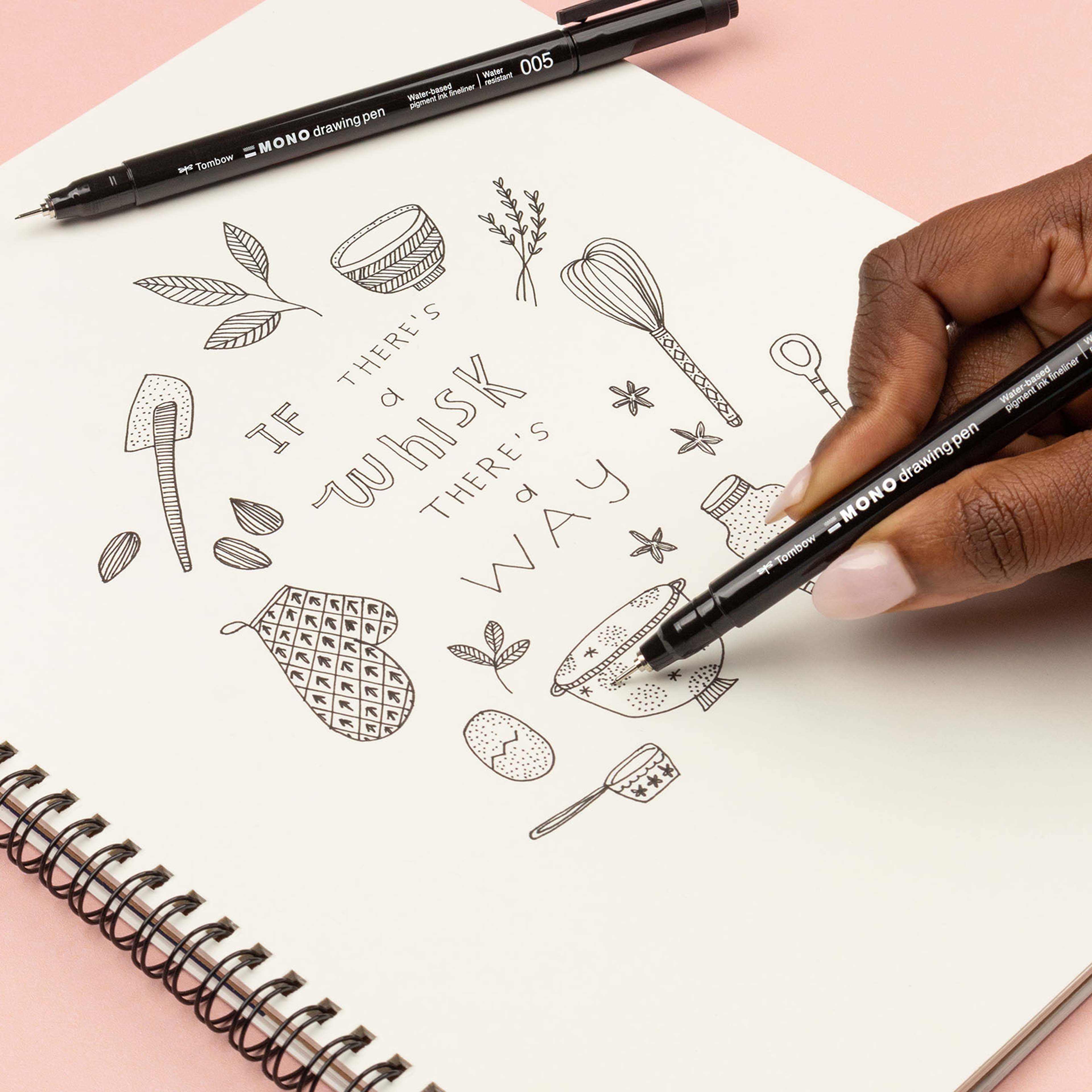 Tombow MONO 005 Black Drawing Pens, 2ct.