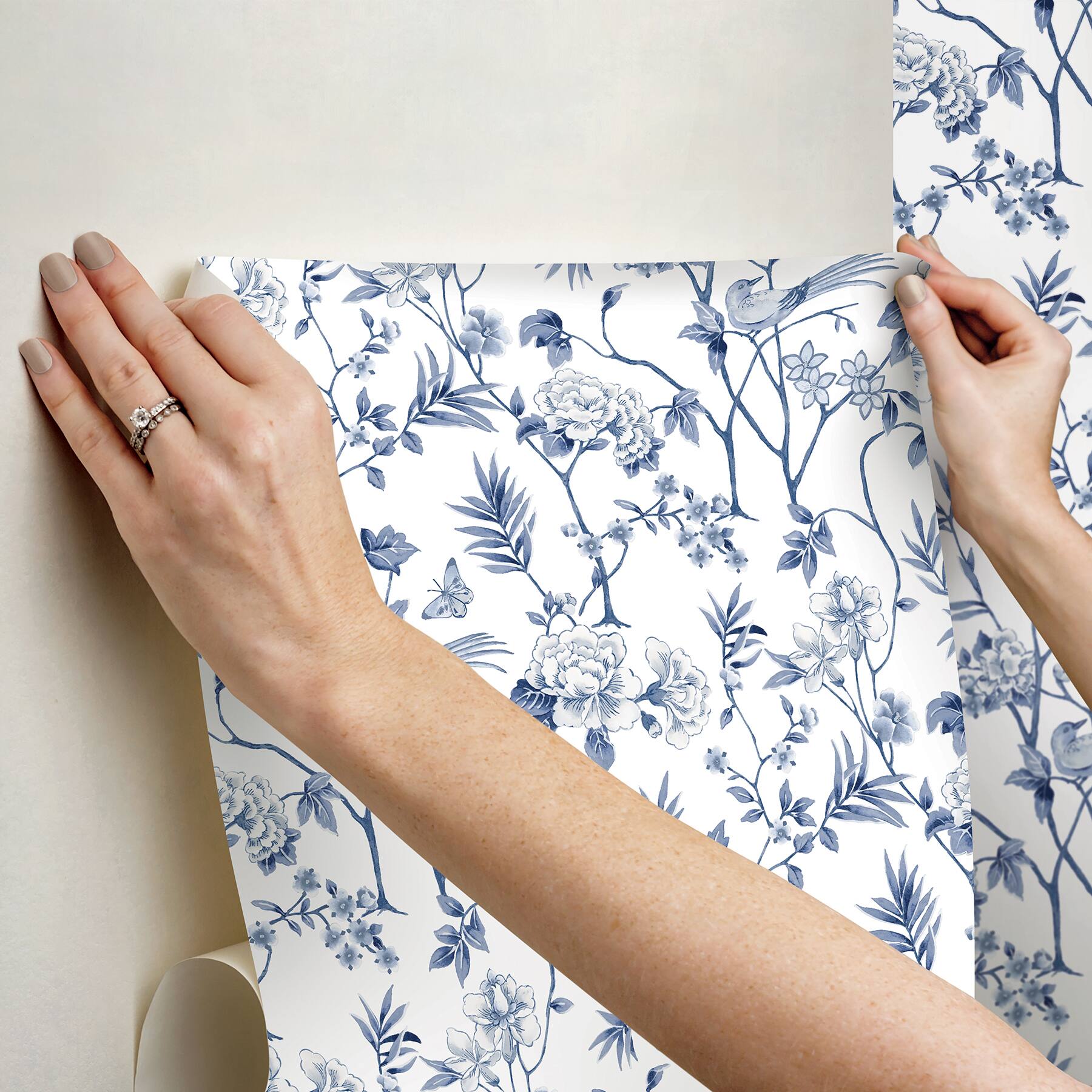 NuWallpaper Chinoiserie Garden Peel &#x26; Stick Wallpaper