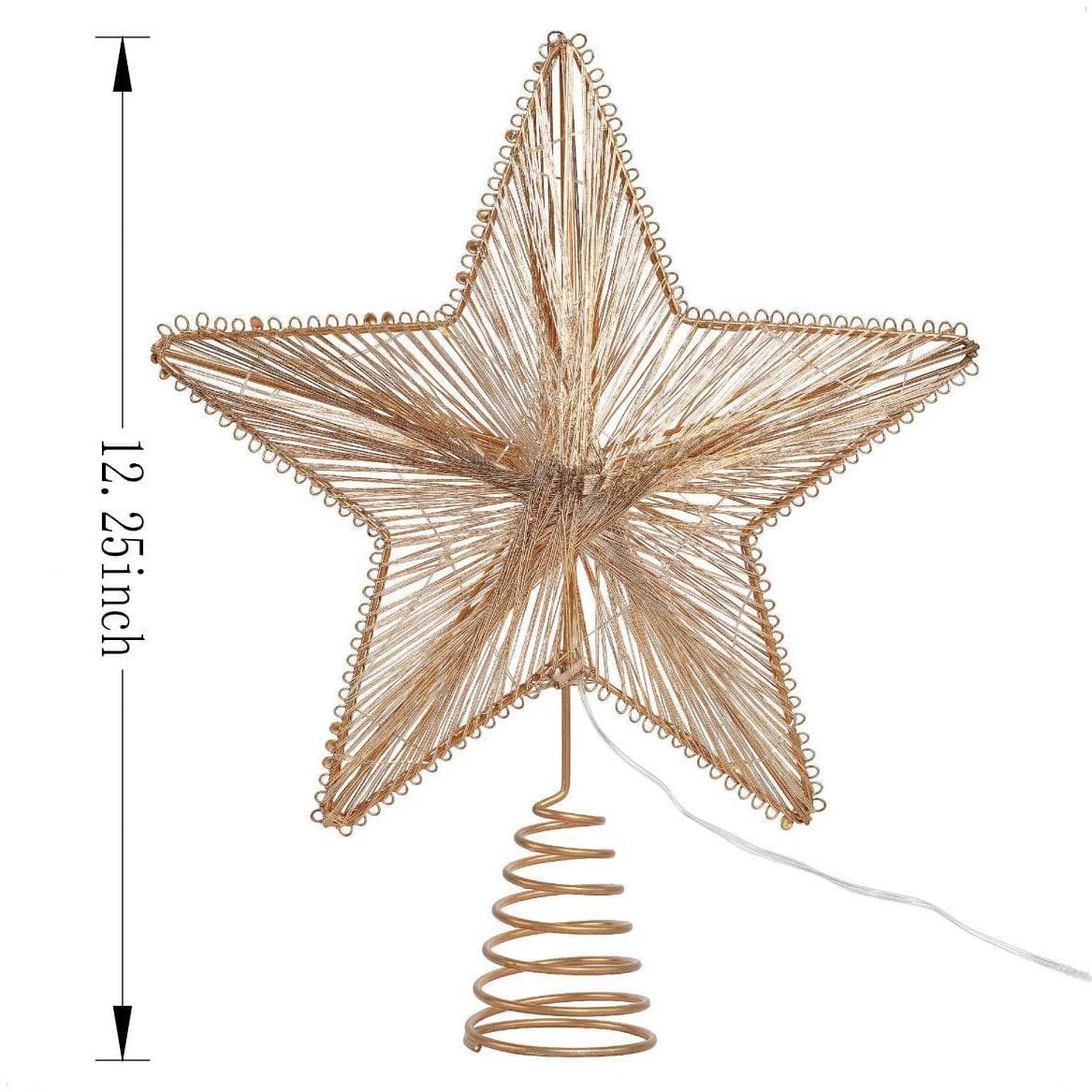 11.5&#x22; Copper Wire Star Lighted Tree Topper by Ashland&#xAE;