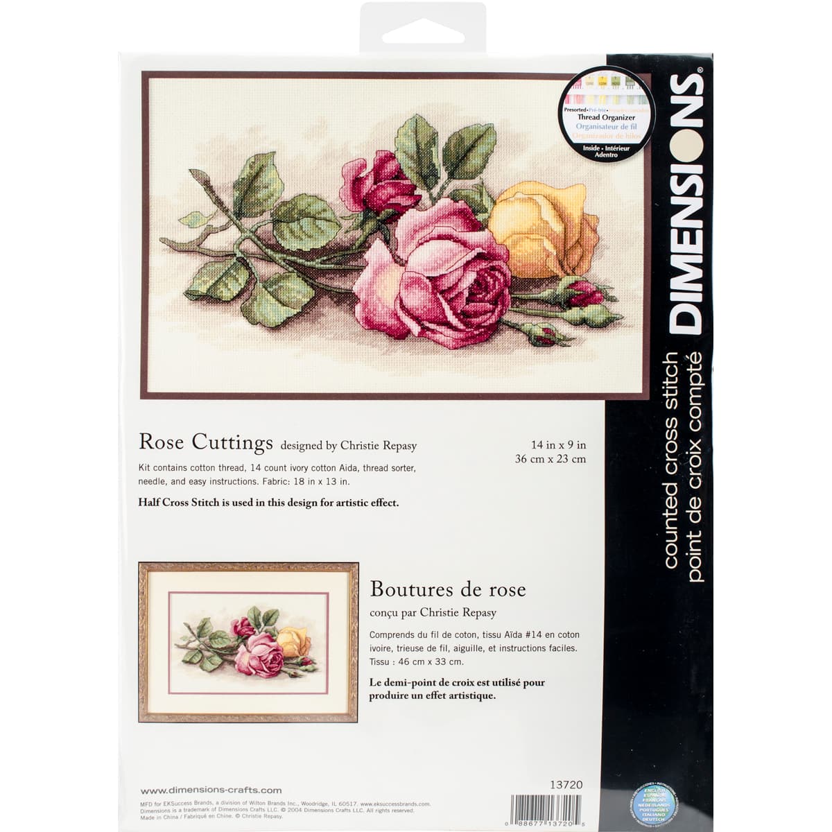 Dimensions&#xAE; Rose Cuttings Counted Cross Stitch Kit