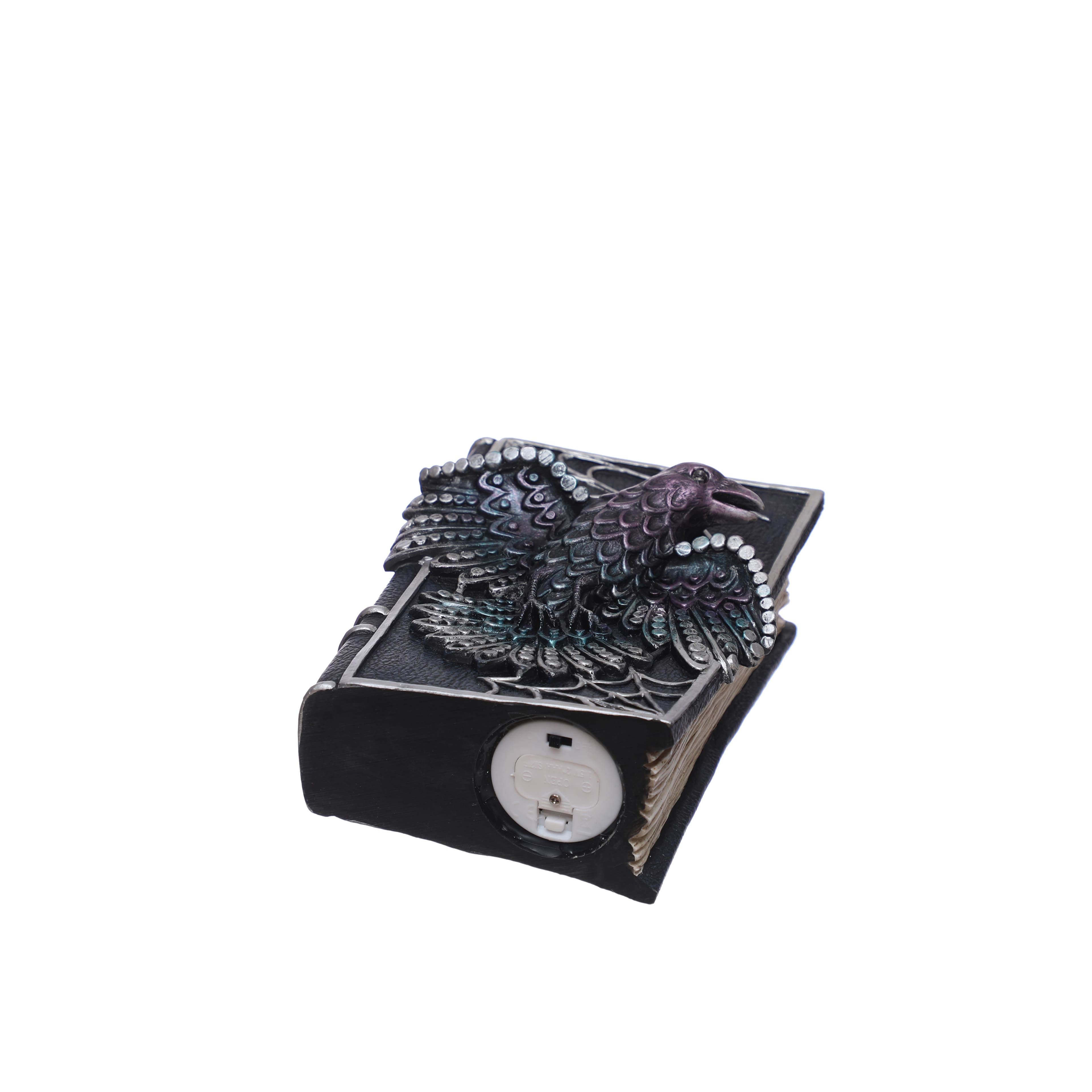 6.25" LED Black Raven Book Tabletop Décor by Ashland®