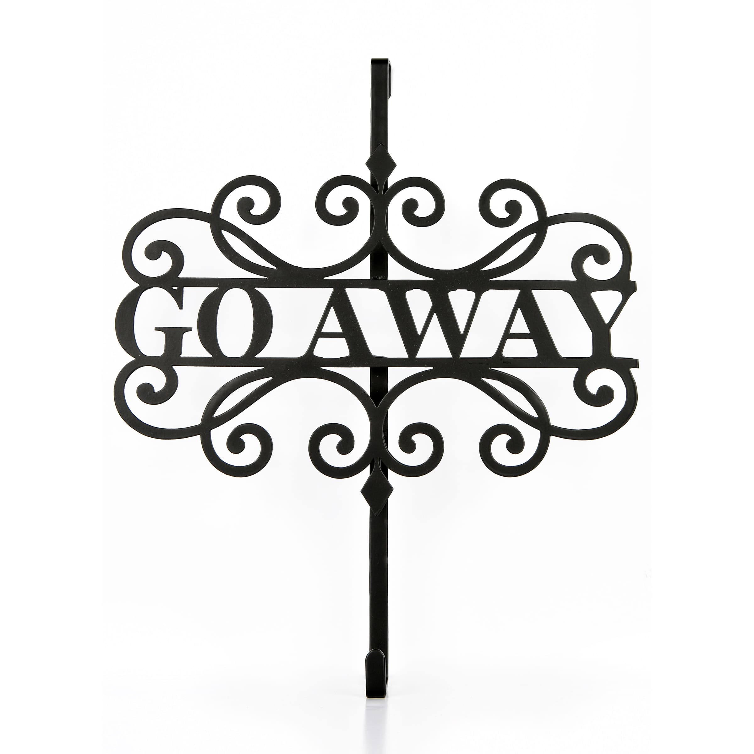 17" Halloween Go Away Wreath Hanger