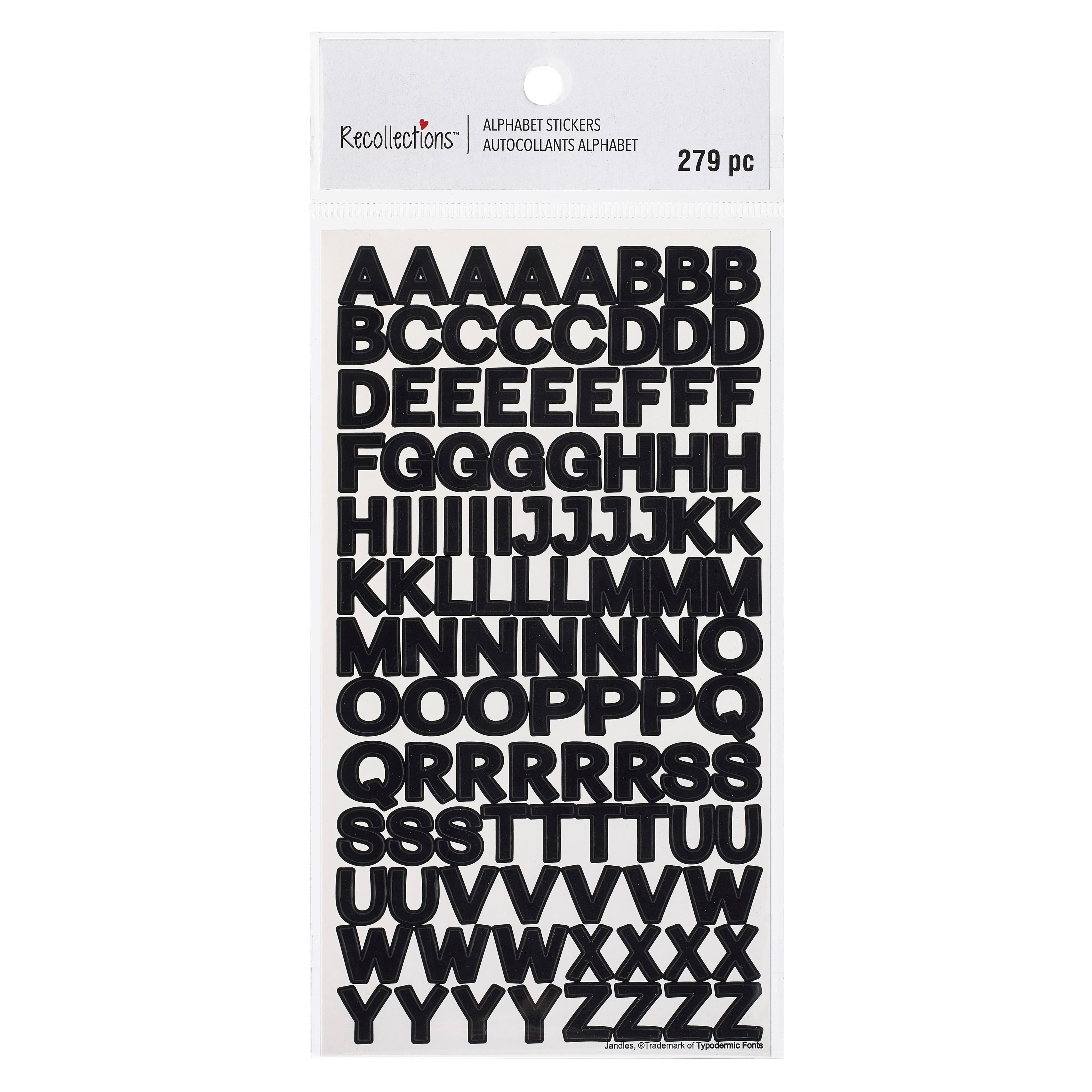 Black Licorice Block Alphabet Stickers by Recollections&#x2122;