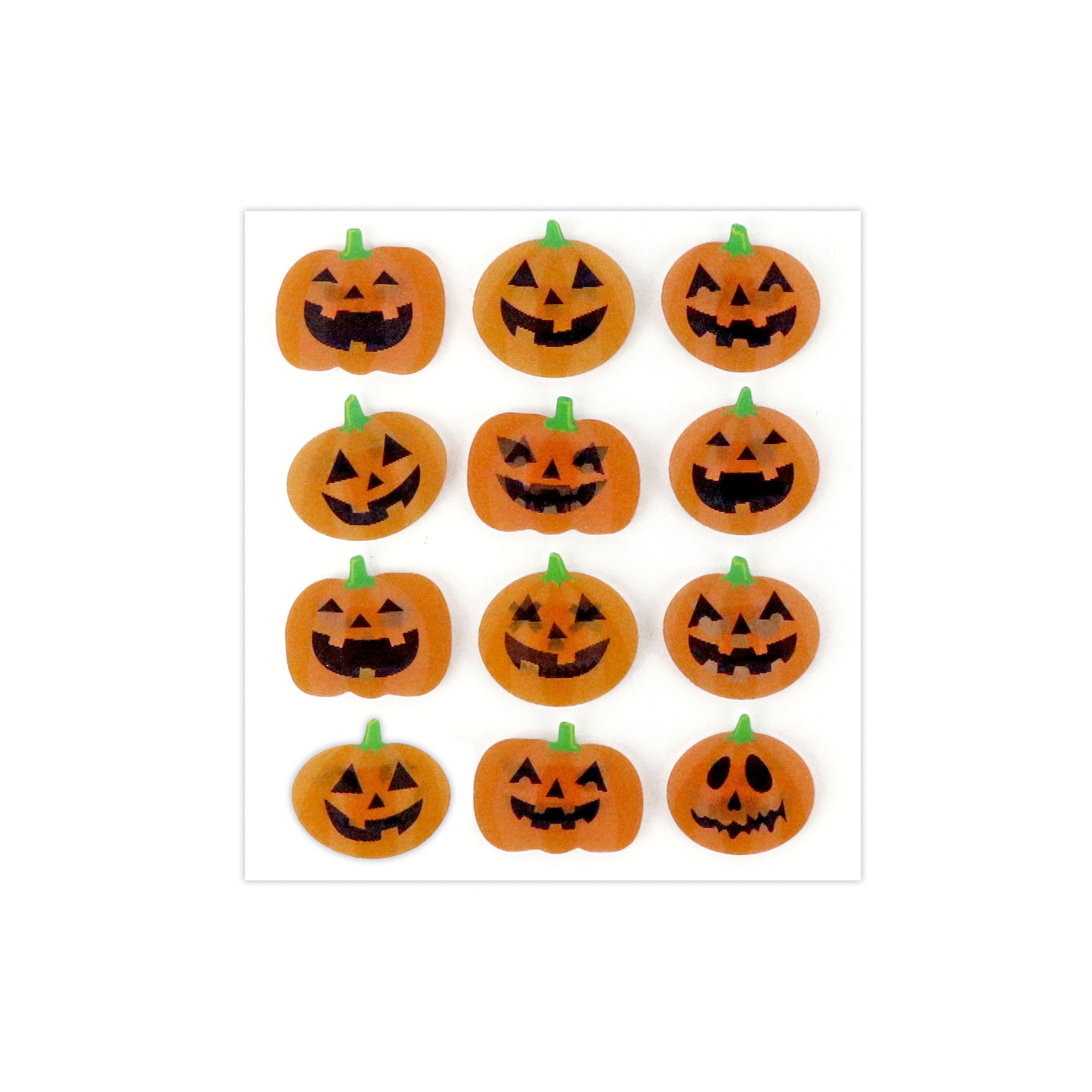 Halloween Orange Jack-o&#x27;-Lantern Lenticular Stickers by Recollections&#x2122;