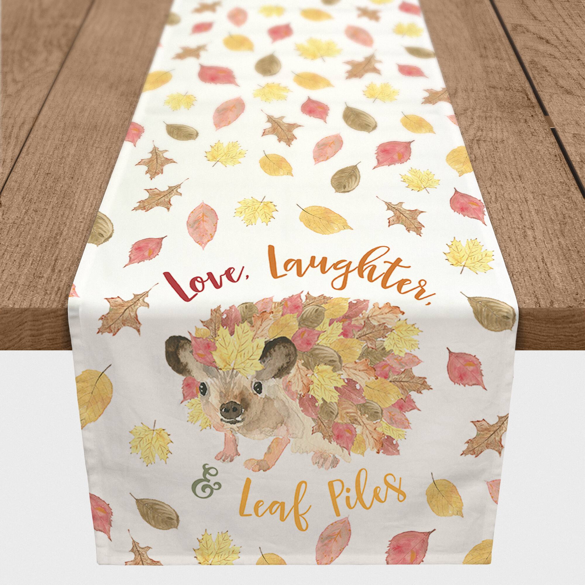 72" Leafy Hedgehog Table Runner 